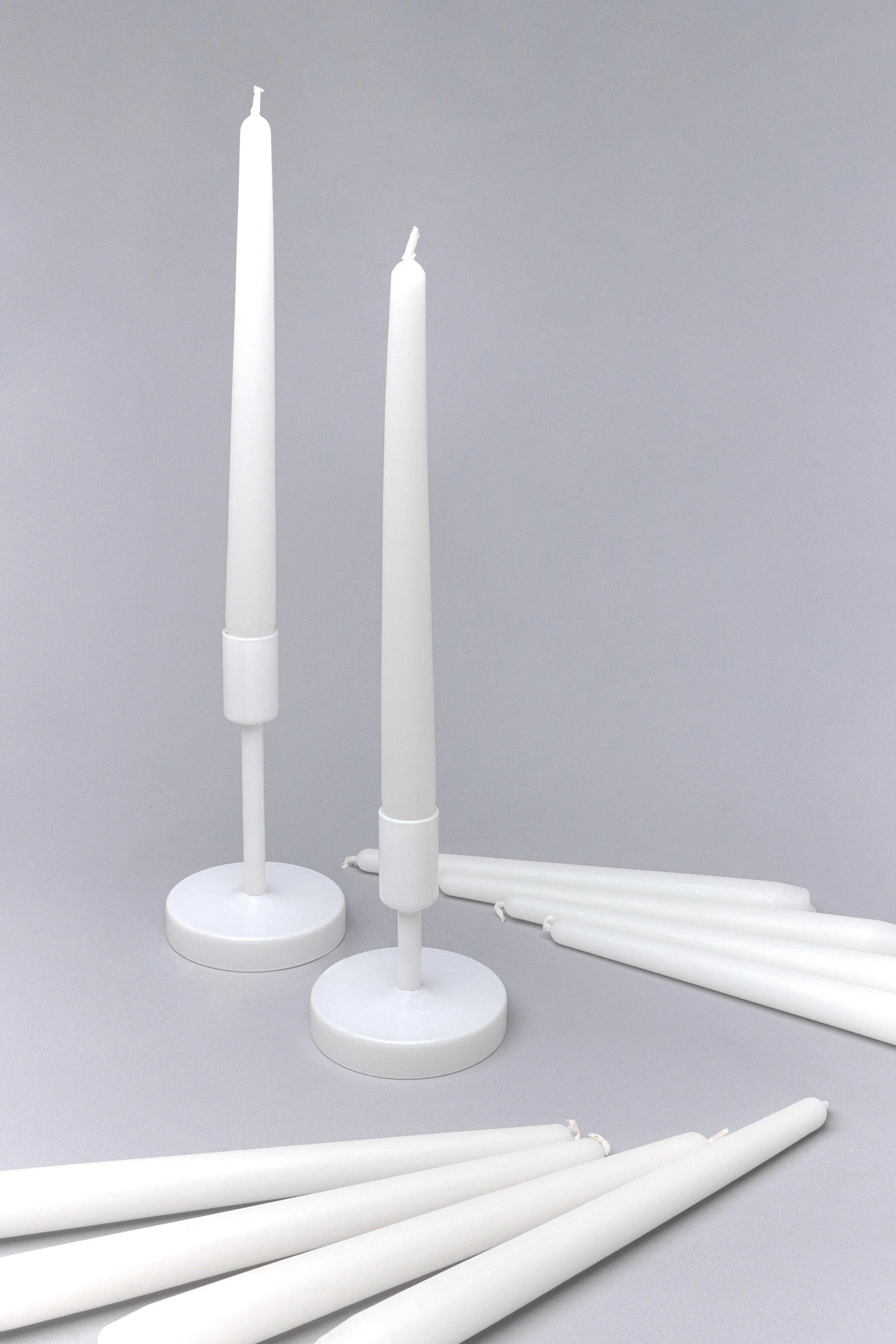 nordlys-tall-matt-white-dinner-and-taper-candles-pack-of-2-10-or-20-scandinavian-design-g-decor-78372 - G Decor