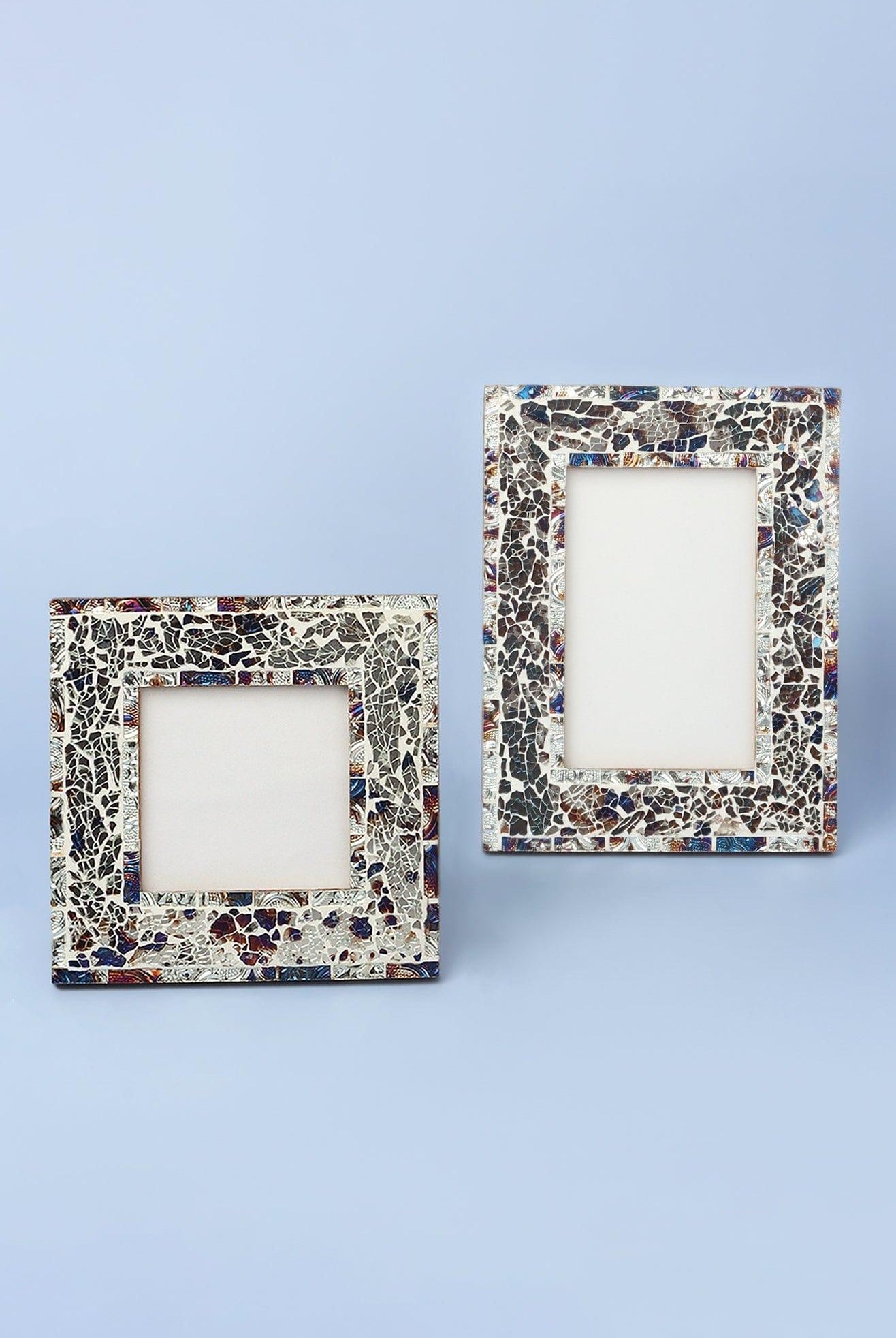 Oasis Handmade Glass Mosaic Photo Frame Contemporary Picture Display - G Decor