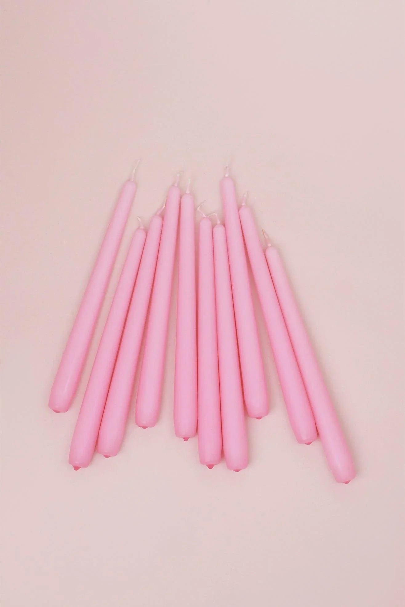 pastelaria-set-of-2-10-or-20-baby-pink-tall-pastel-dinner-and-taper-candles-g-decor-63483 - G Decor