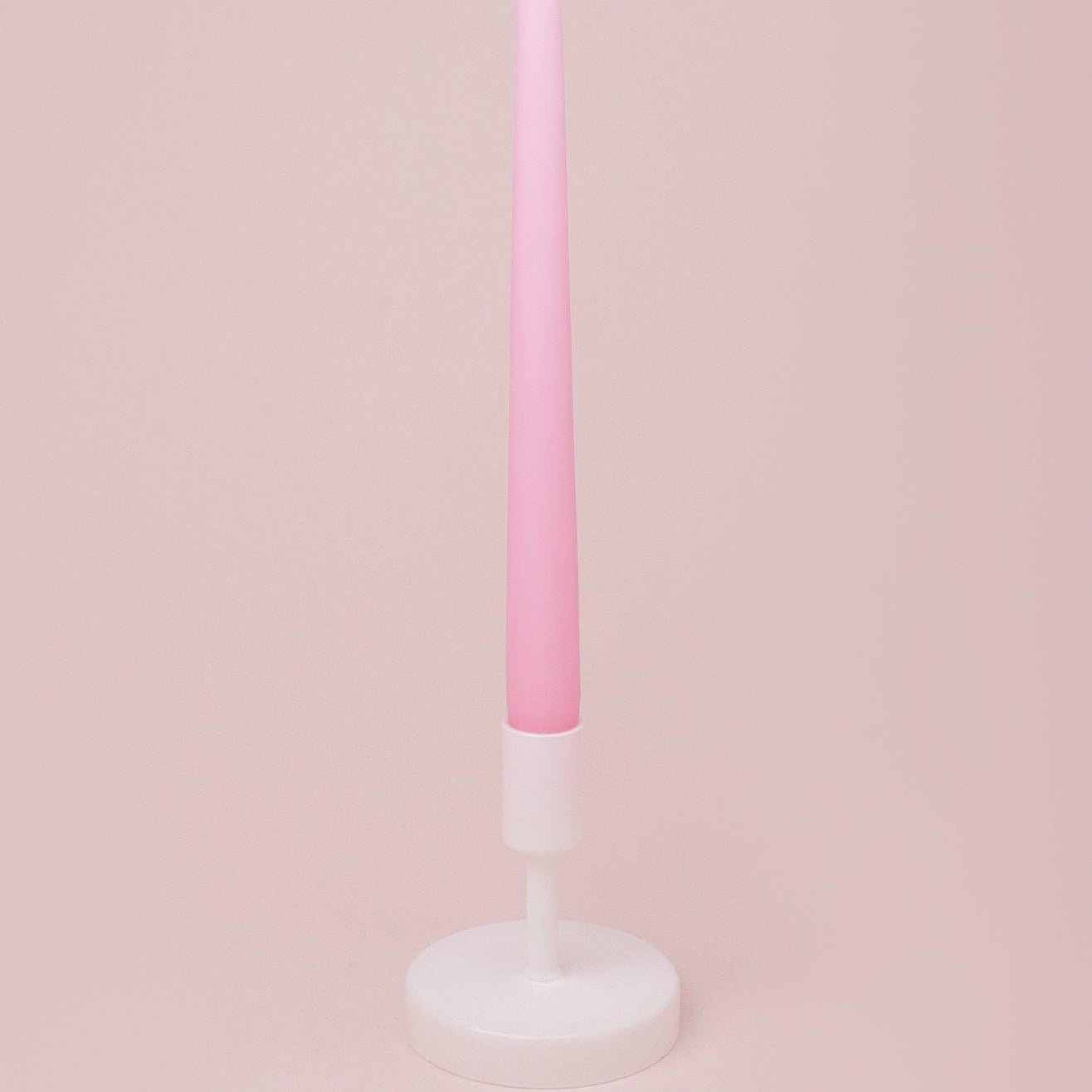 Pastelaria Set of 2, 10 or 20 Baby Pink Tall Pastel Dinner & Taper Candles - G Decor