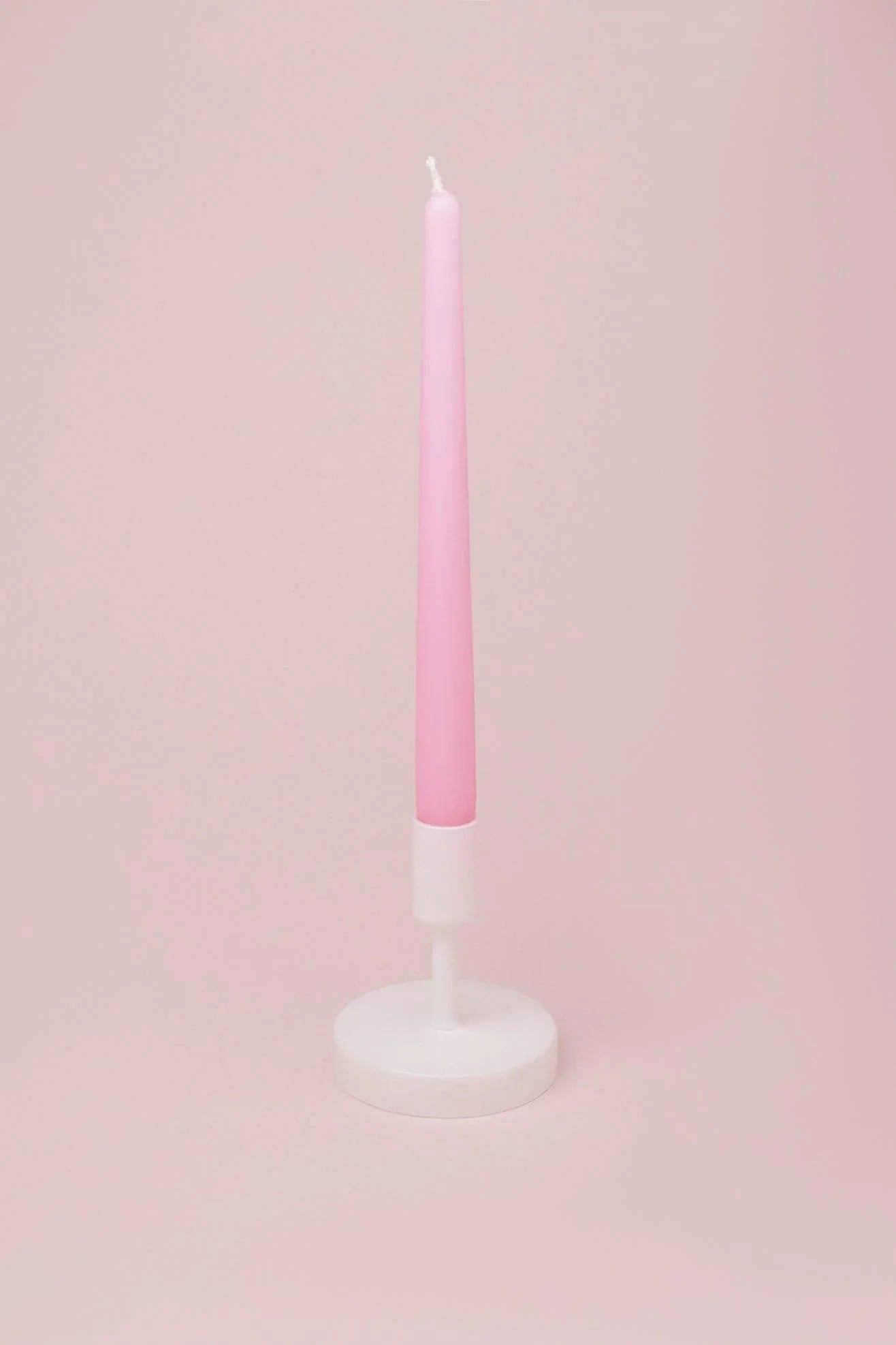 Pastelaria Set of 2, 10 or 20 Baby Pink Tall Pastel Dinner & Taper Candles - G Decor