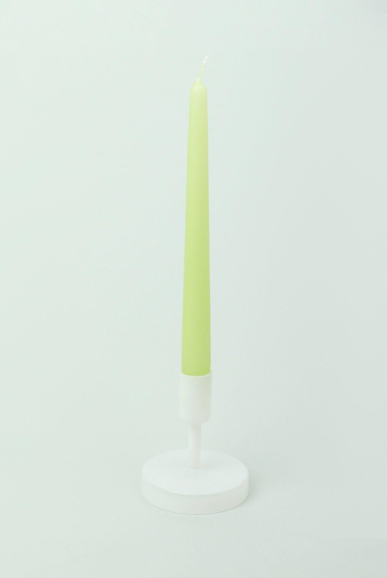 Pastelaria Set of 2, 10 or 20 Pale Pistachio Tall Pastel Dinner & Taper Candles - G Decor