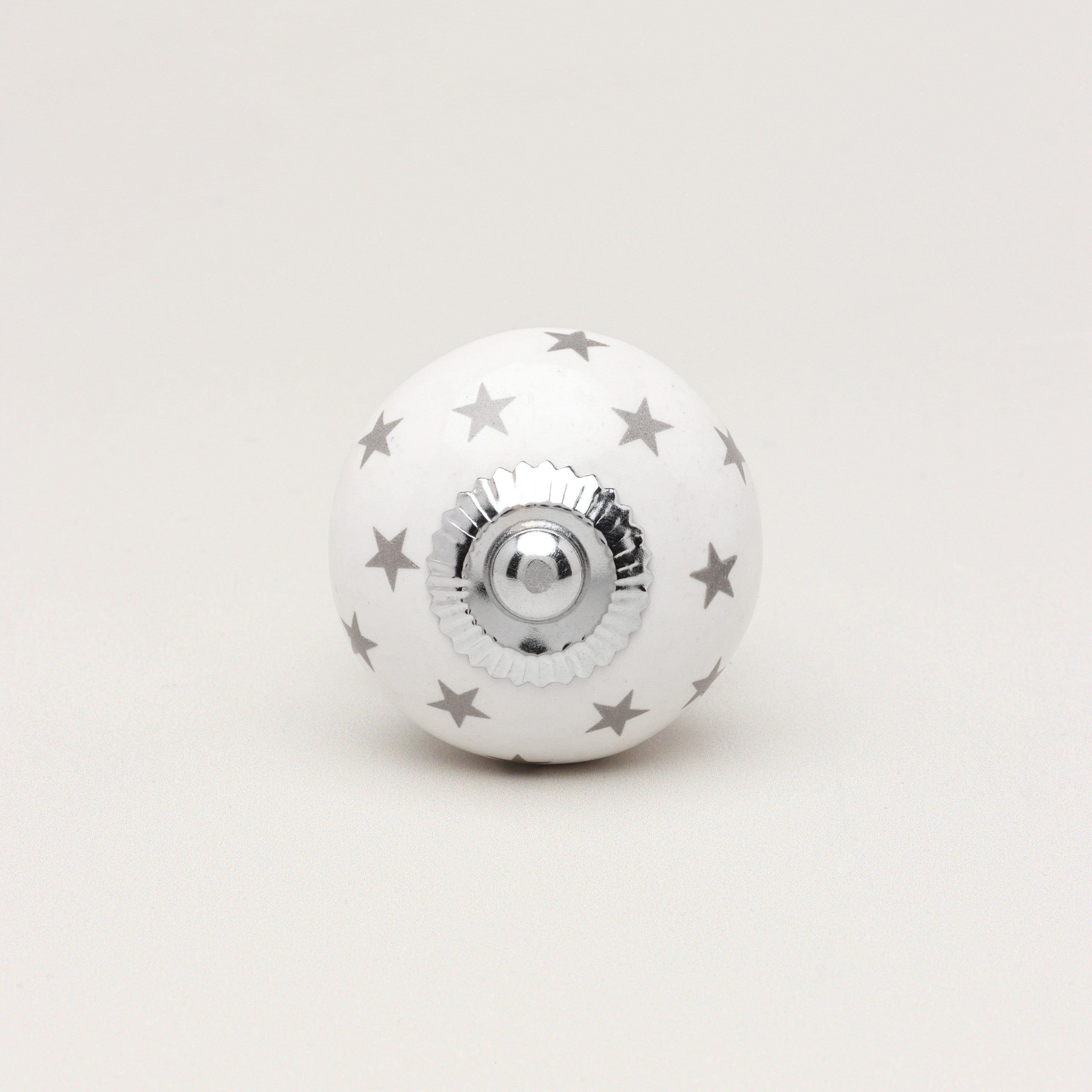 Polka Star Handcrafted Ceramic Door Knobs Cupboard Drawer Door Handles - G Decor