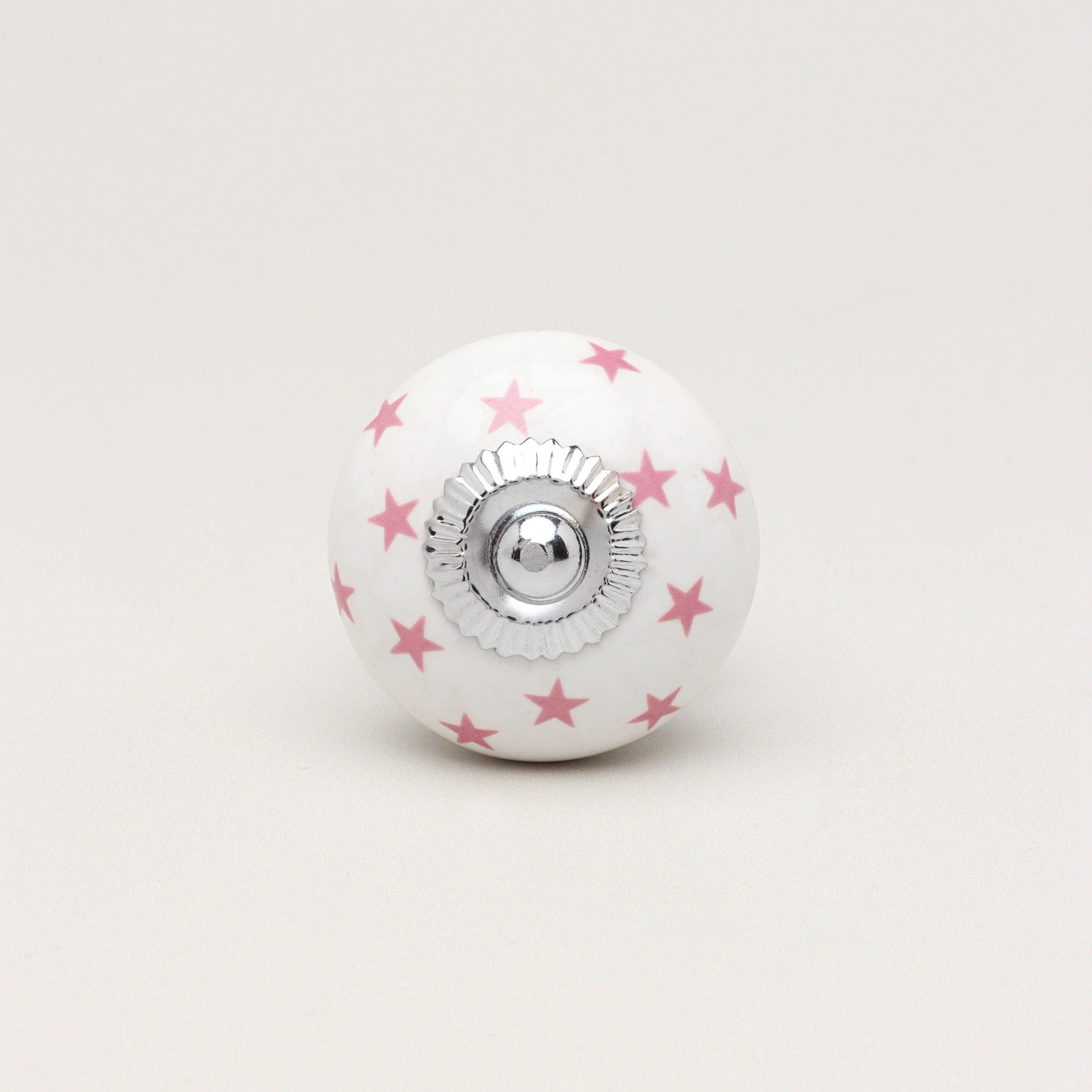 Polka Star Handcrafted Ceramic Door Knobs Cupboard Drawer Door Handles - G Decor