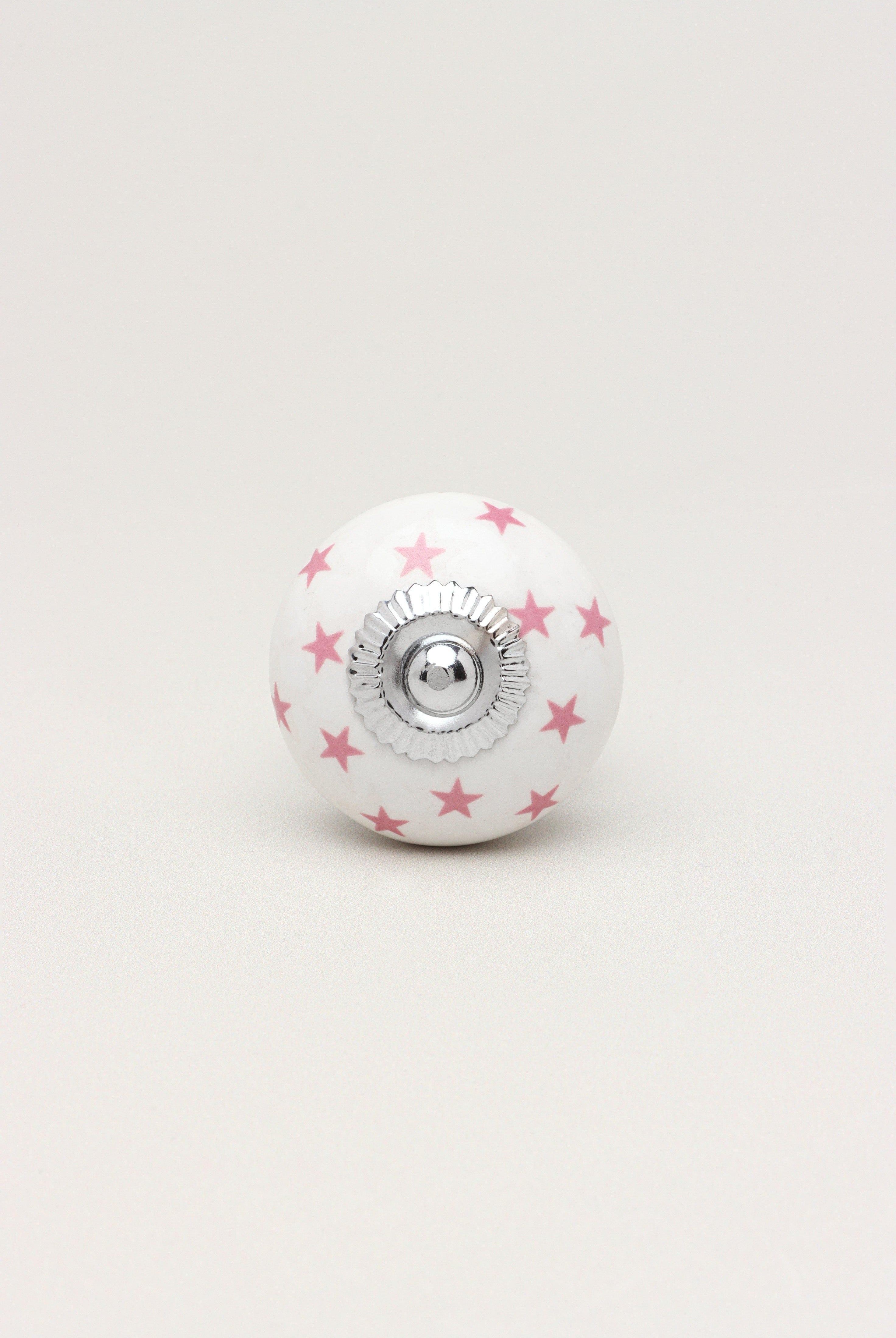 Polka Star Handcrafted Ceramic Door Knobs Cupboard Drawer Door Handles - G Decor