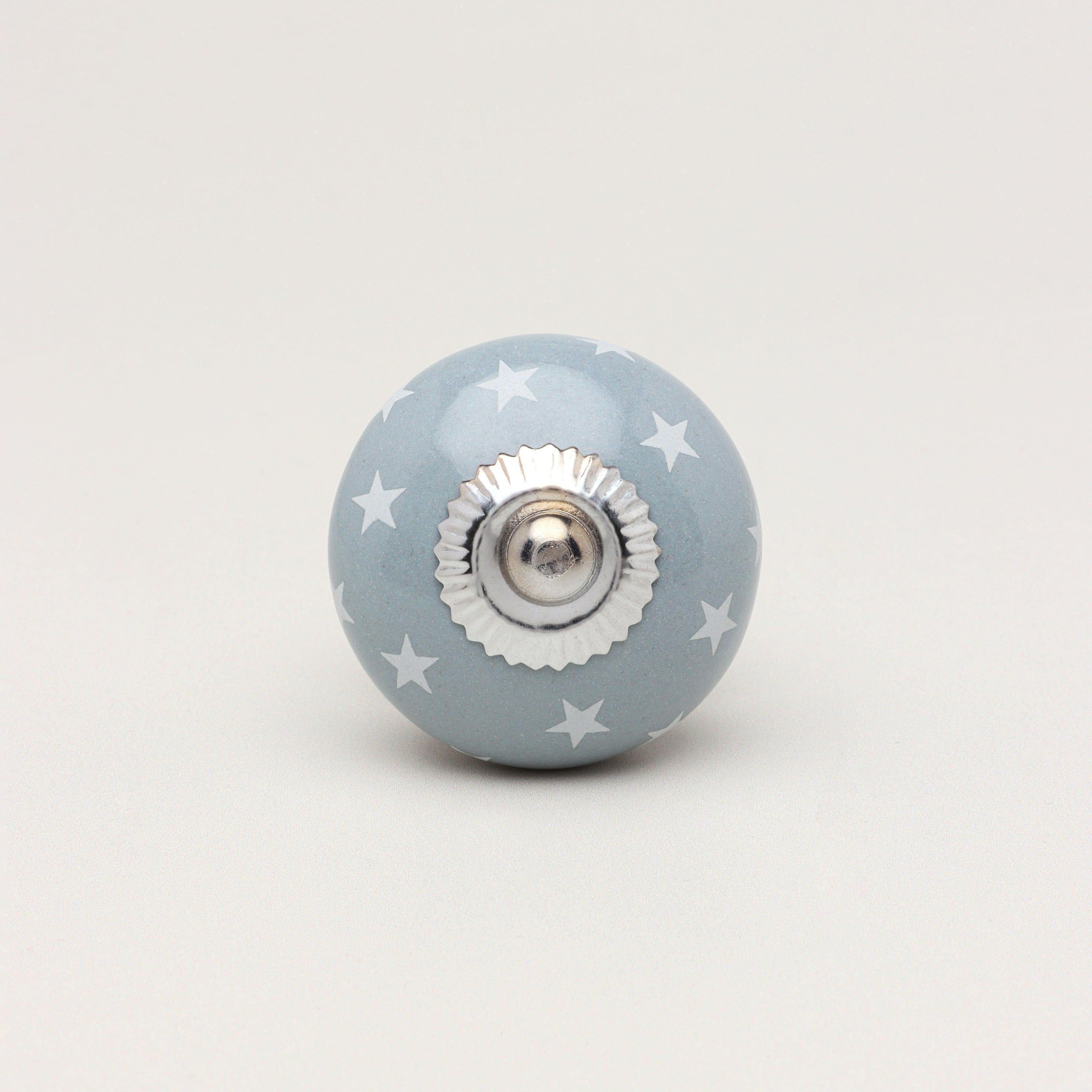 Polka Star Handcrafted Ceramic Door Knobs Cupboard Drawer Door Handles - G Decor