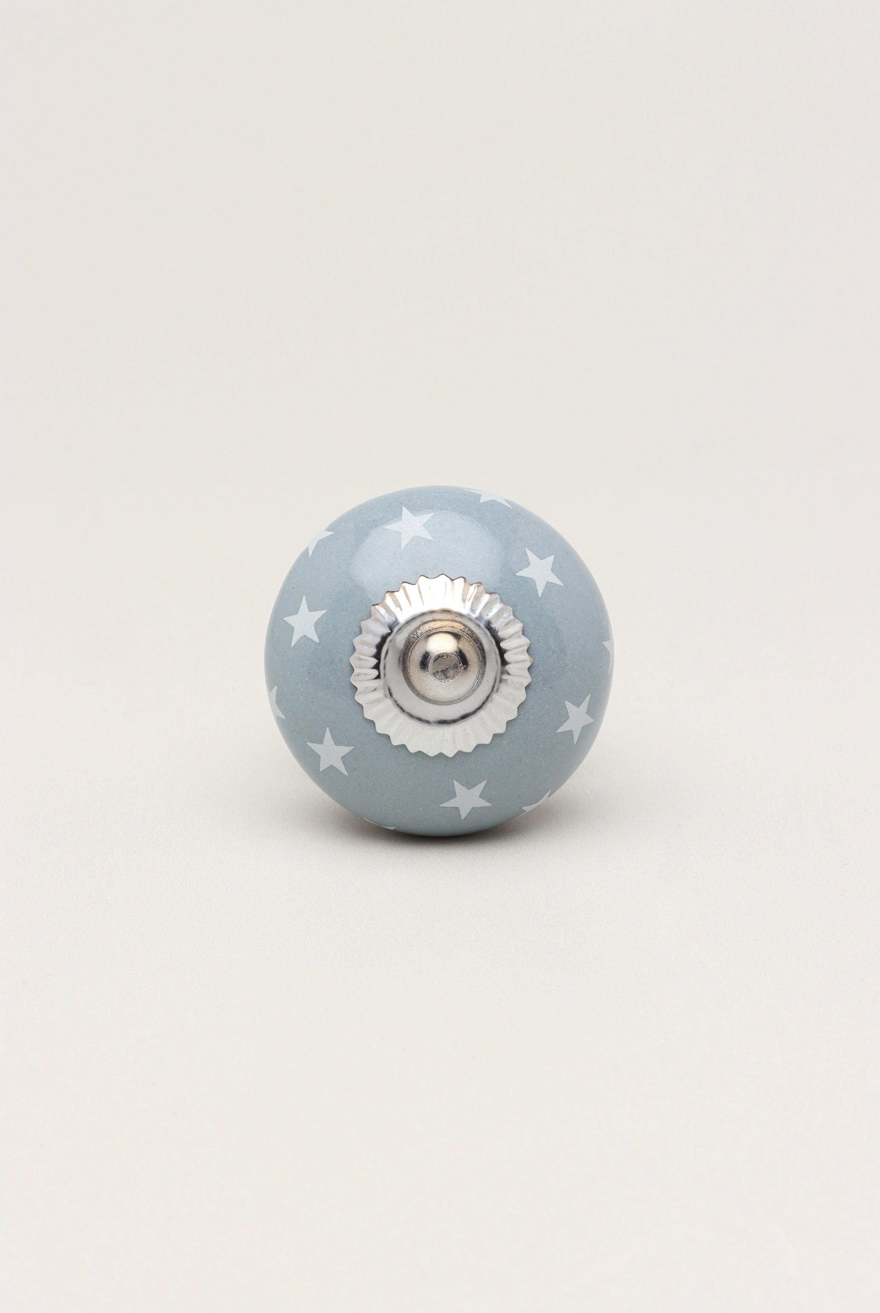 Polka Star Handcrafted Ceramic Door Knobs Cupboard Drawer Door Handles - G Decor