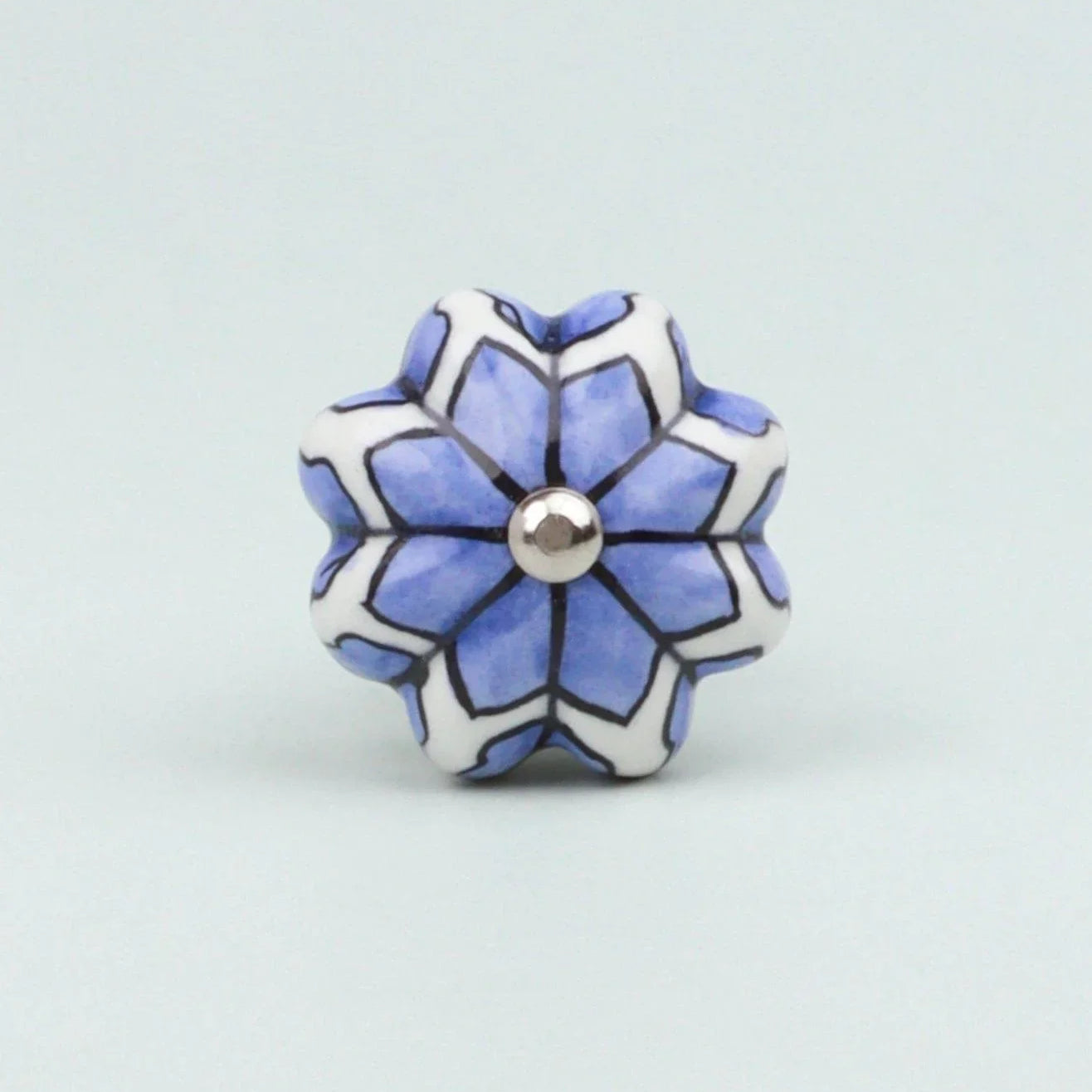 Porcelain Petal Leaves Handpainted Ceramic Door Knob - G Decor