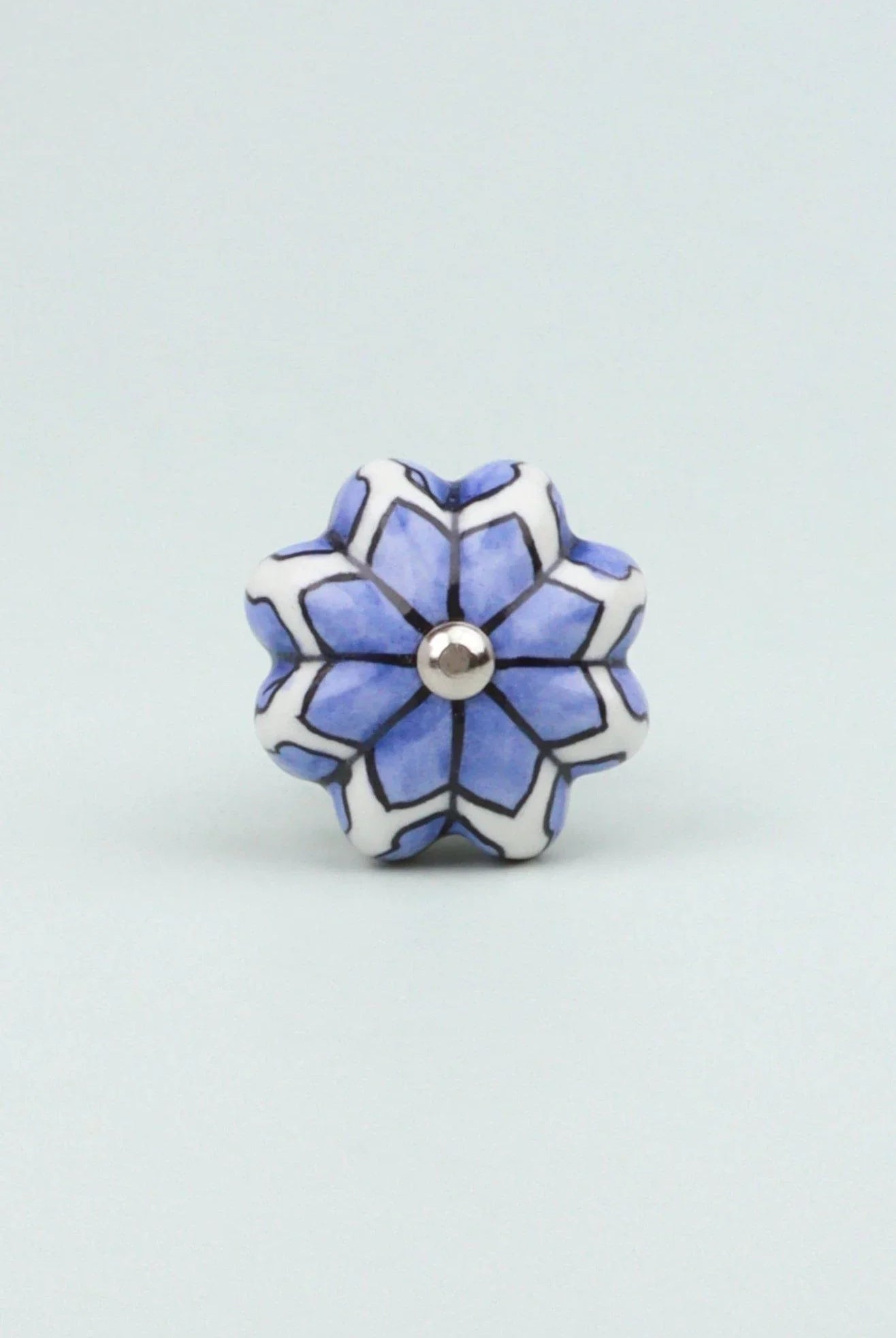 Porcelain Petal Leaves Handpainted Ceramic Door Knob - G Decor