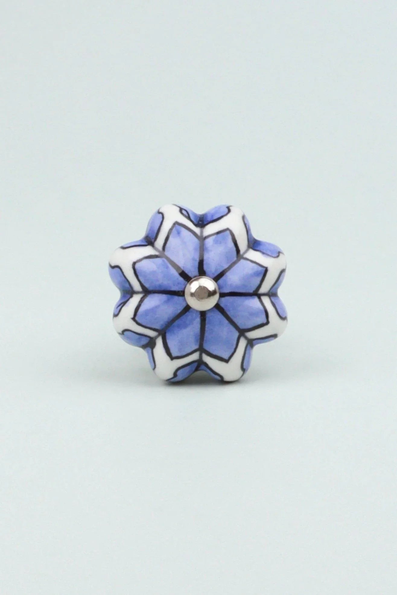 Porcelain Petal Leaves Hand-Painted Ceramic Cabinet Knob — alternate view, G Decor
