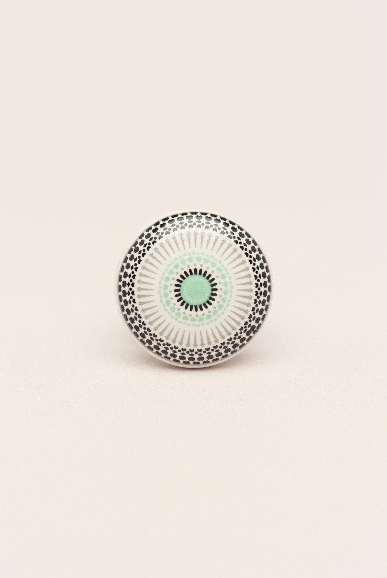 Positive Energy Radiance Handcrafted Patterned Cupboard Ceramic Door Knob - G Decor