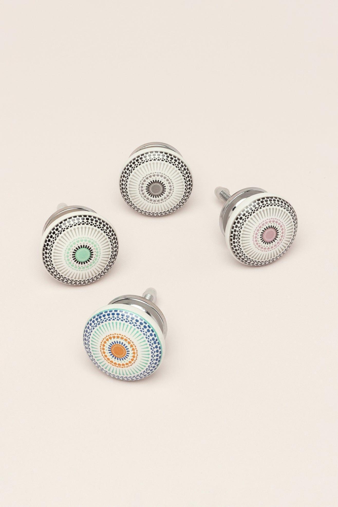 Positive Energy Radiance Handcrafted Patterned Cupboard Ceramic Door Knob - G Decor