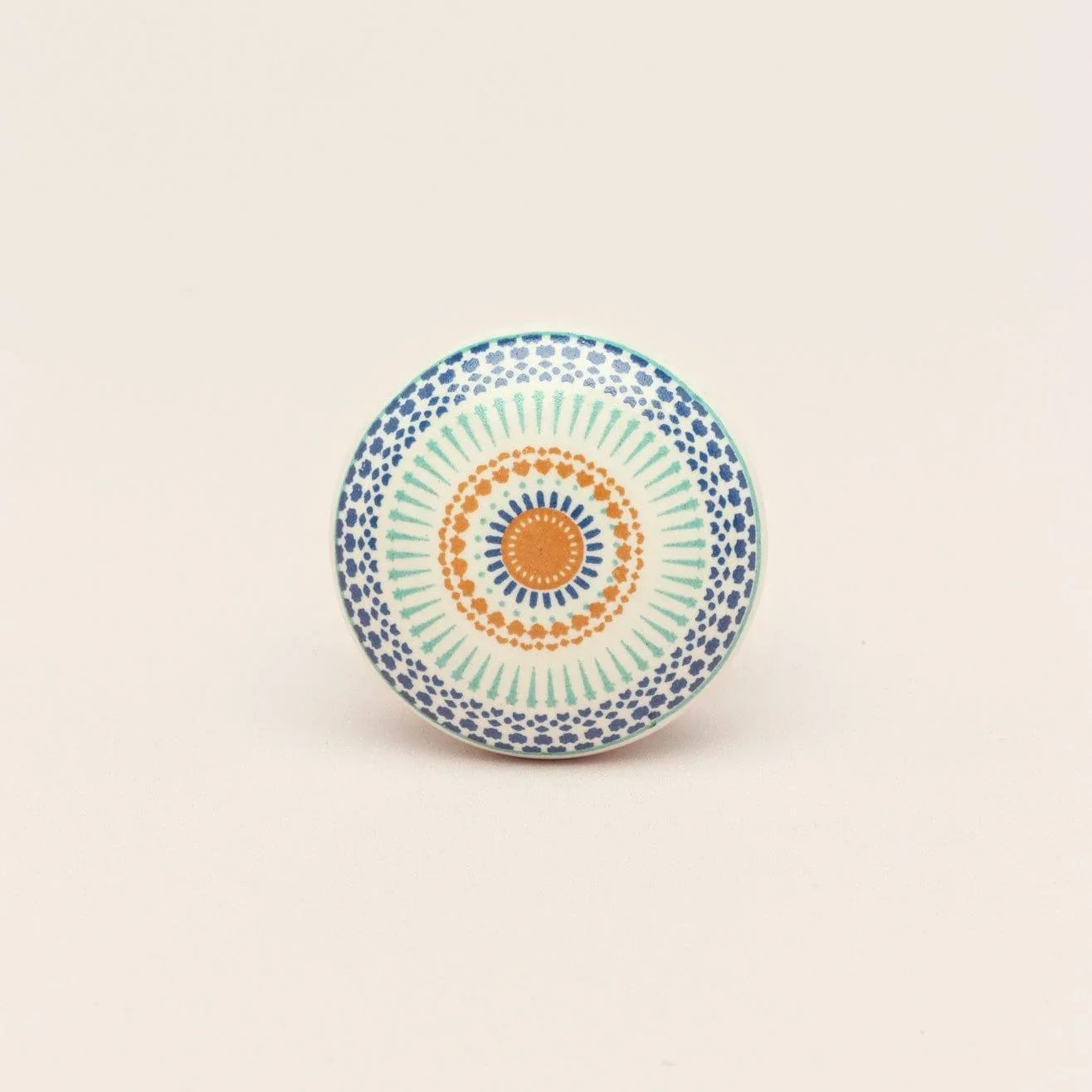 Positive Energy Radiance Handcrafted Patterned Cupboard Ceramic Door Knob - G Decor