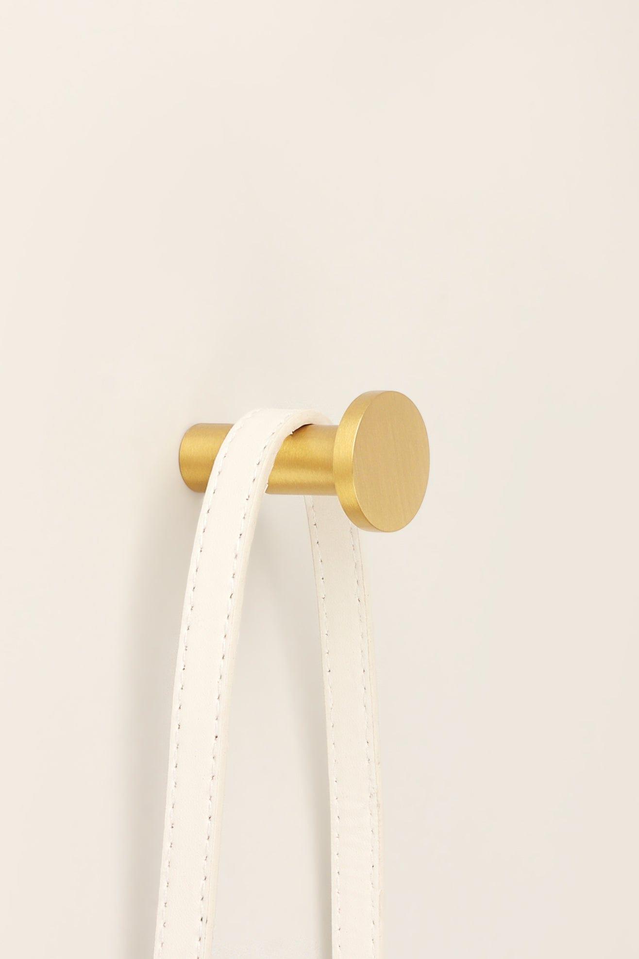 Prestige Solid Satin Brass Wall Hook Luxury Hardware Statement - G Decor