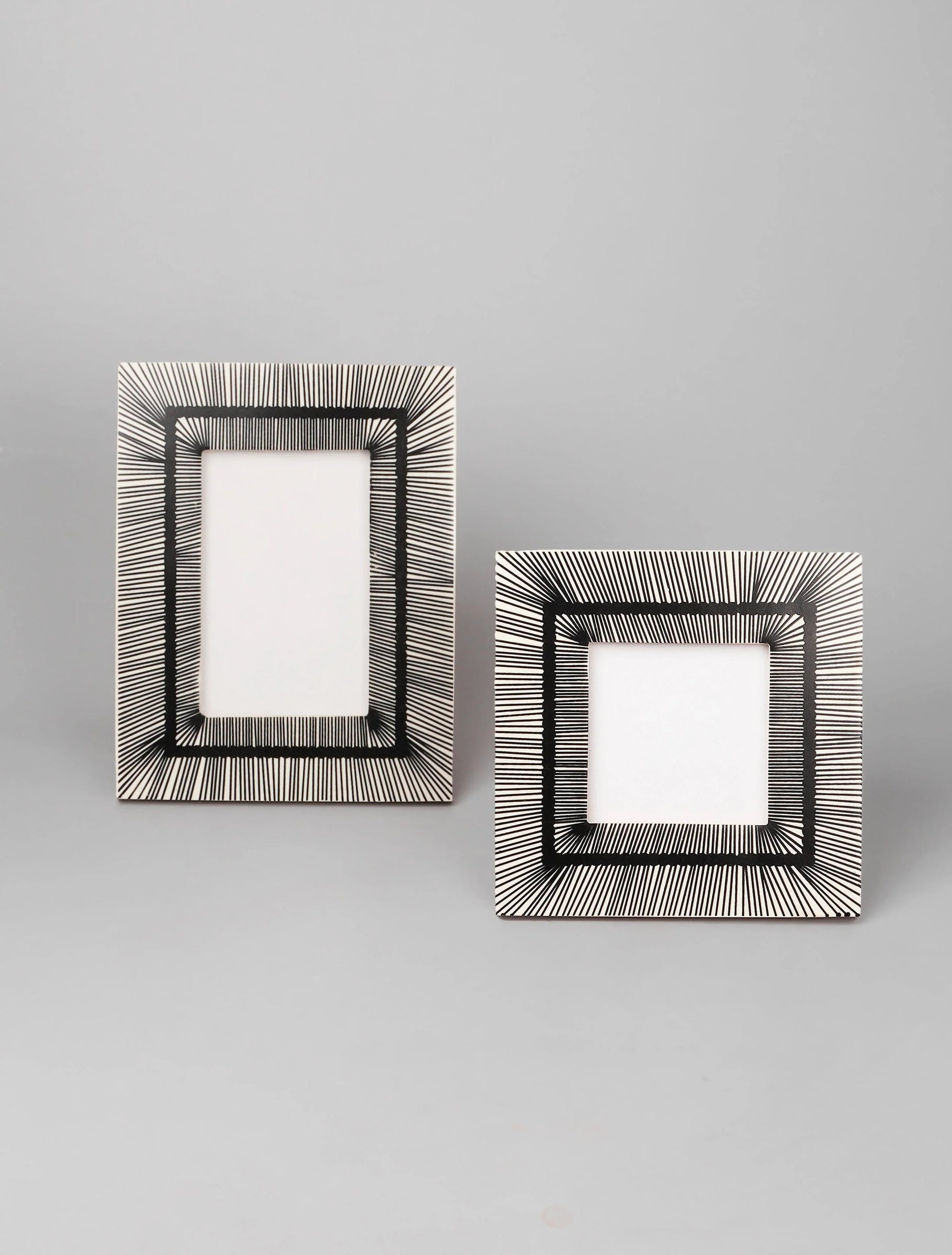 Prisma Black Stripes Photo Frame — alternate view, G Decor