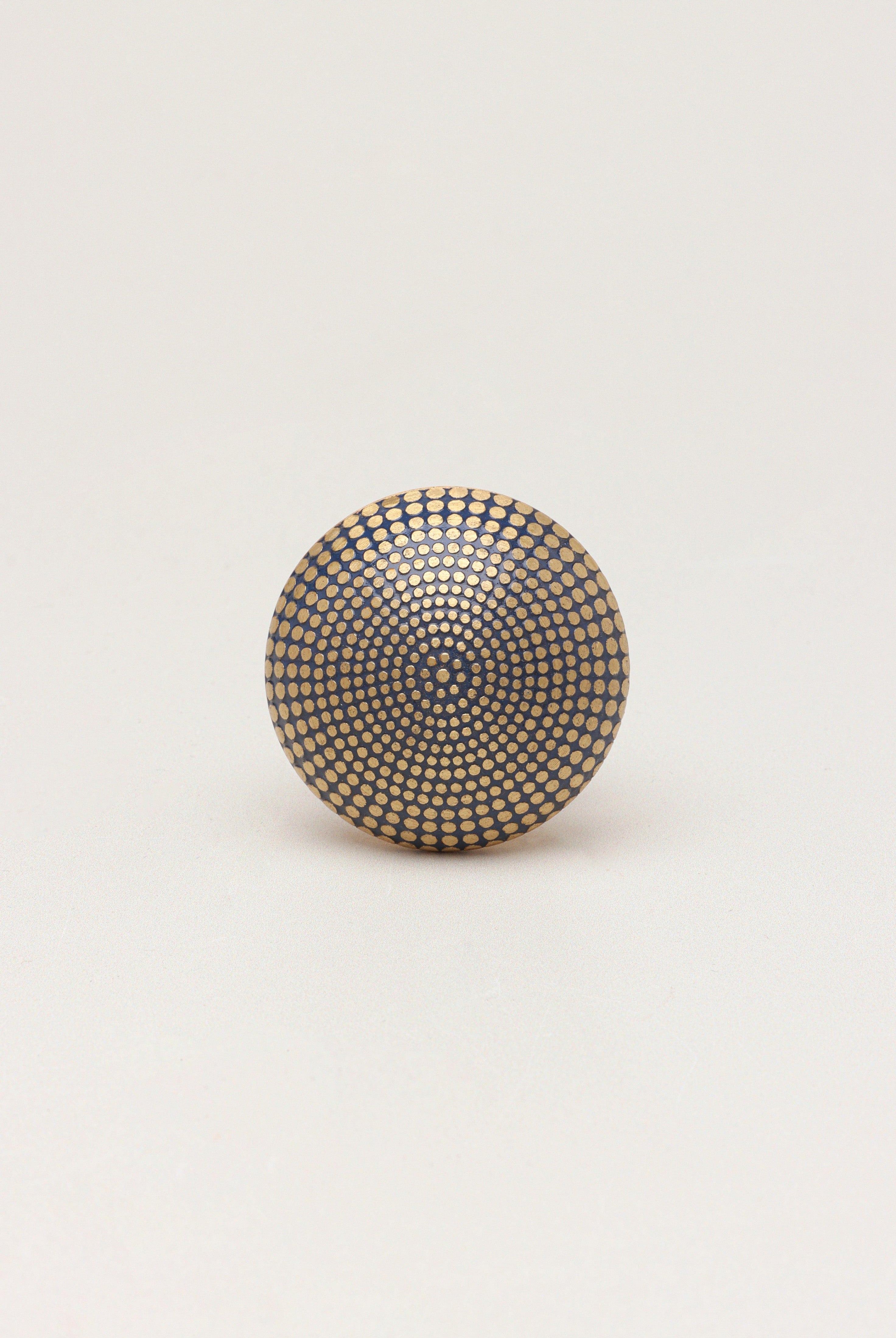 Renaissance Soleil Brass Spotted Door Knob Cupboard Drawer - G Decor