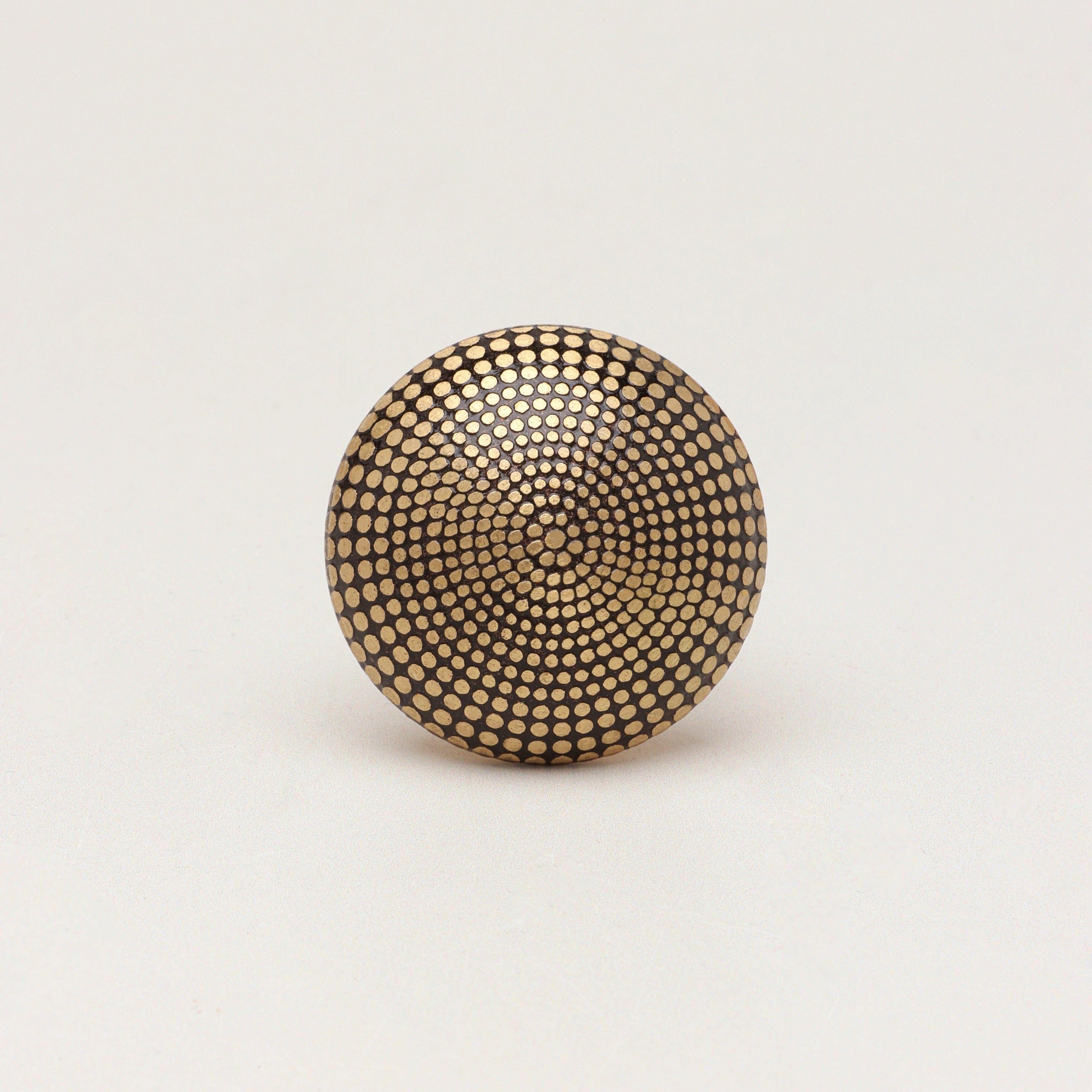 Renaissance Soleil Brass Spotted Door Knob Cupboard Drawer - G Decor