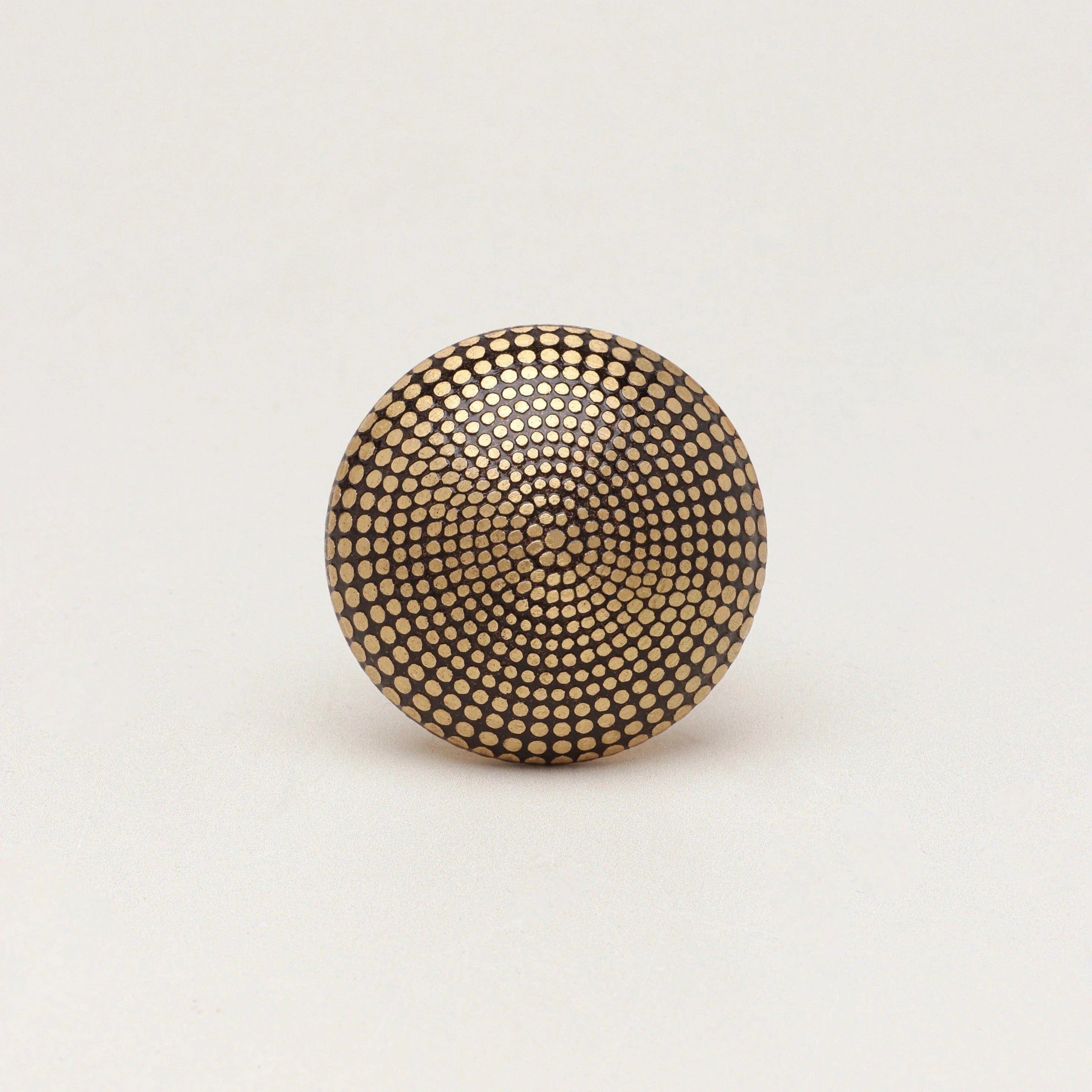 Renaissance Soleil Brass Spotted Door Knob Cupboard Drawer - G Decor