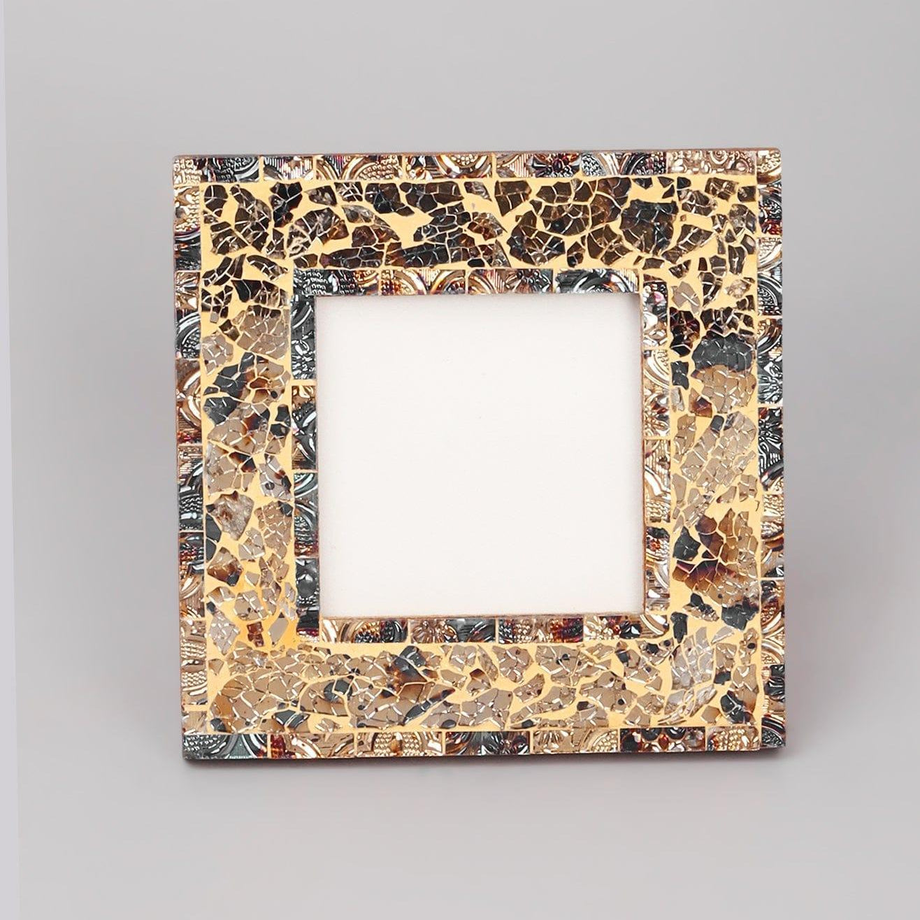 Rockwood Handmade Mosaic & Multi-Colour Glass Photo Frame Rustic Picture Display - G Decor