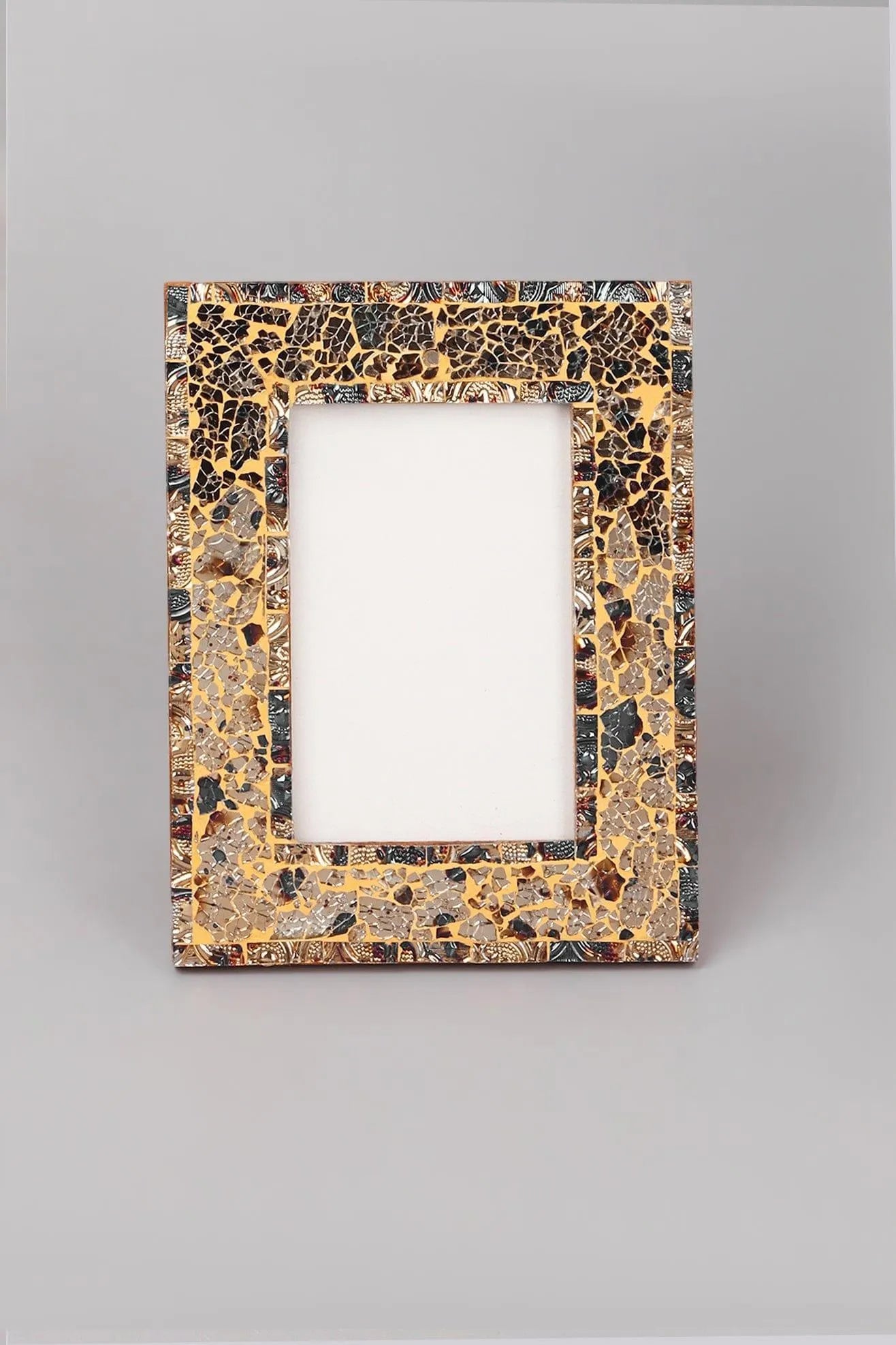 rockwood-handmade-mosaic-and-multi-colour-glass-photo-frame-rustic-picture-display-g-decor-57917 - G Decor