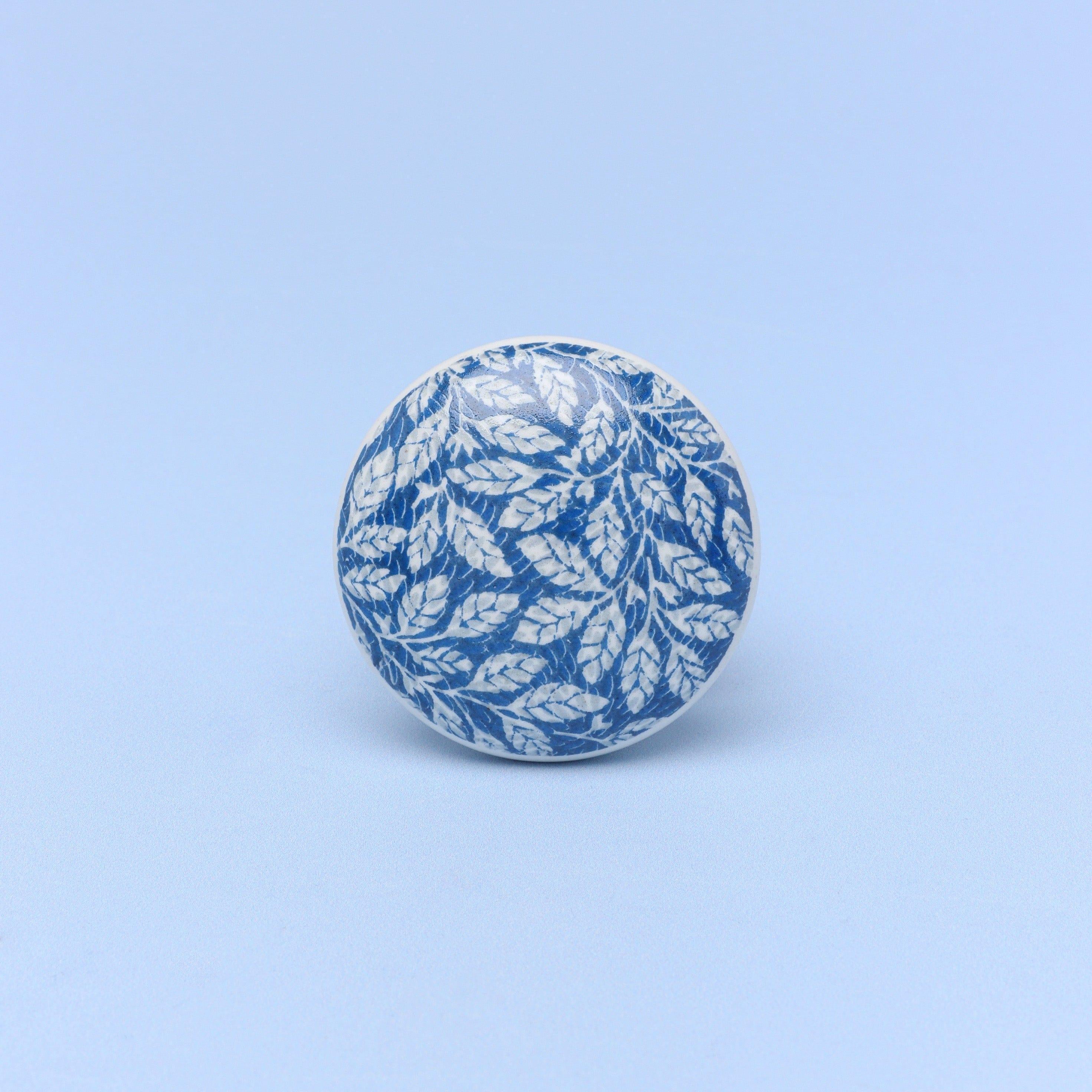 Royal Blue Handcrafted Ceramic Cupboard Knob and Drawer Handle - G Decor