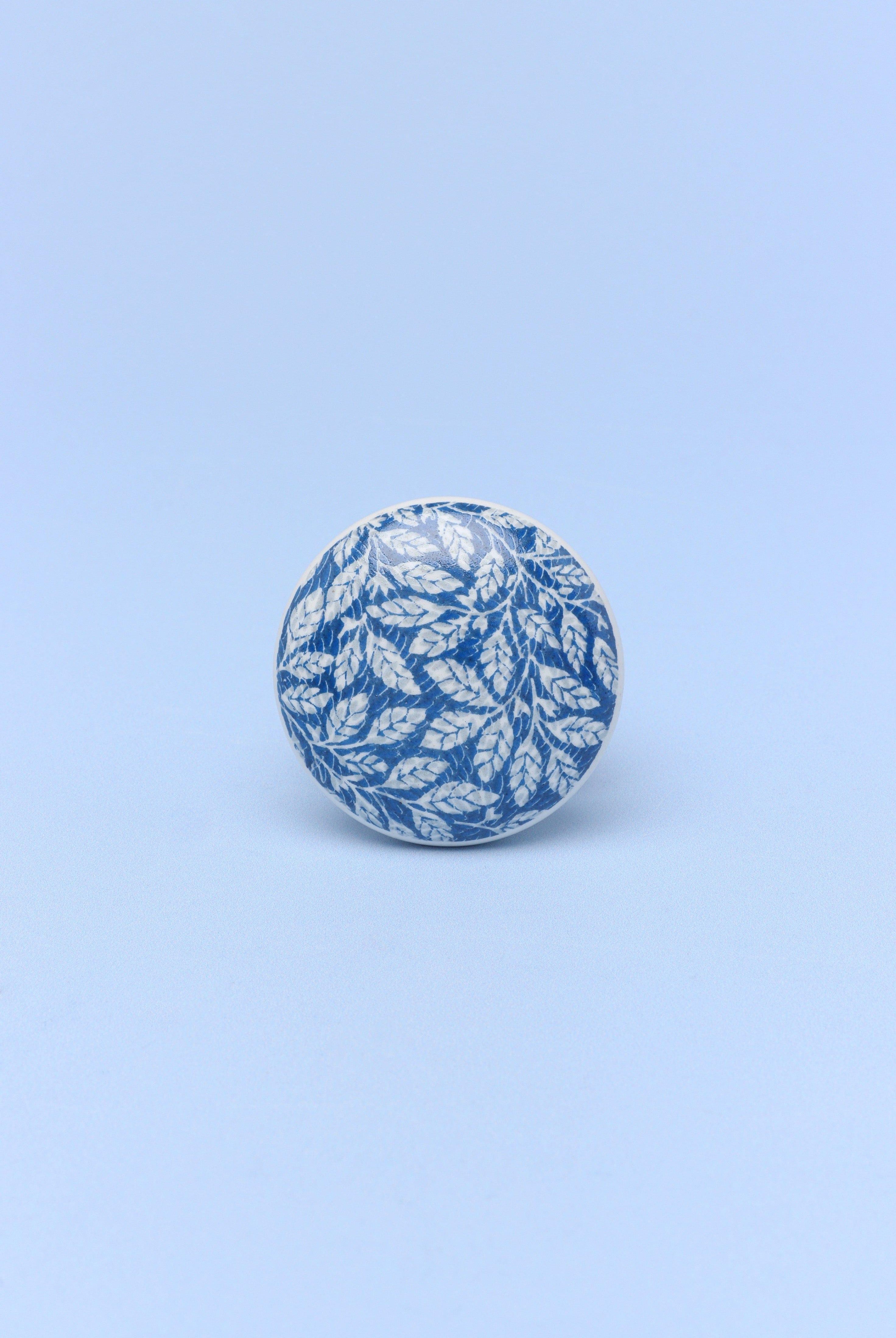 Royal Blue Handcrafted Ceramic Cupboard Knob and Drawer Handle - G Decor