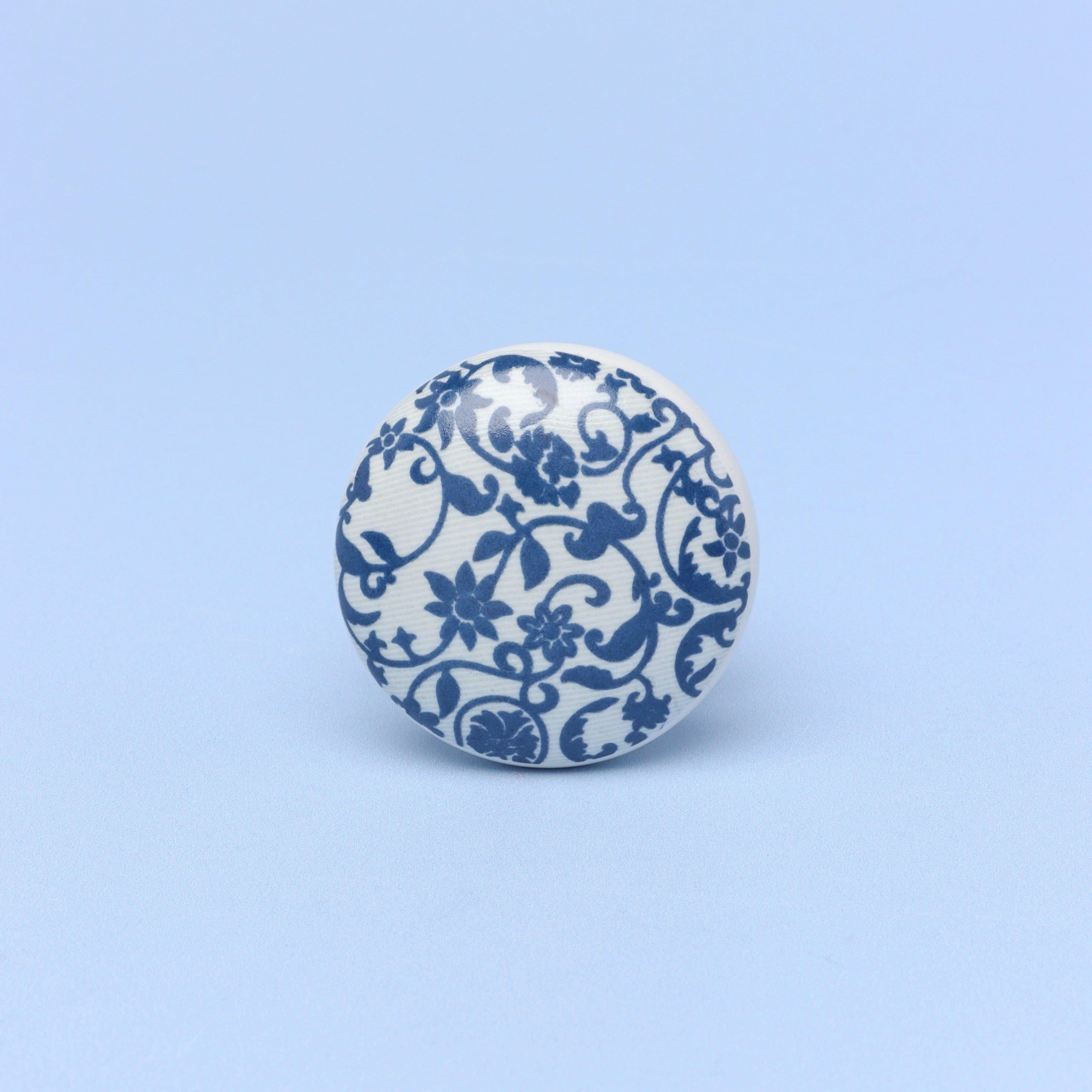 Royal Blue Handcrafted Ceramic Cupboard Knob and Drawer Handle - G Decor