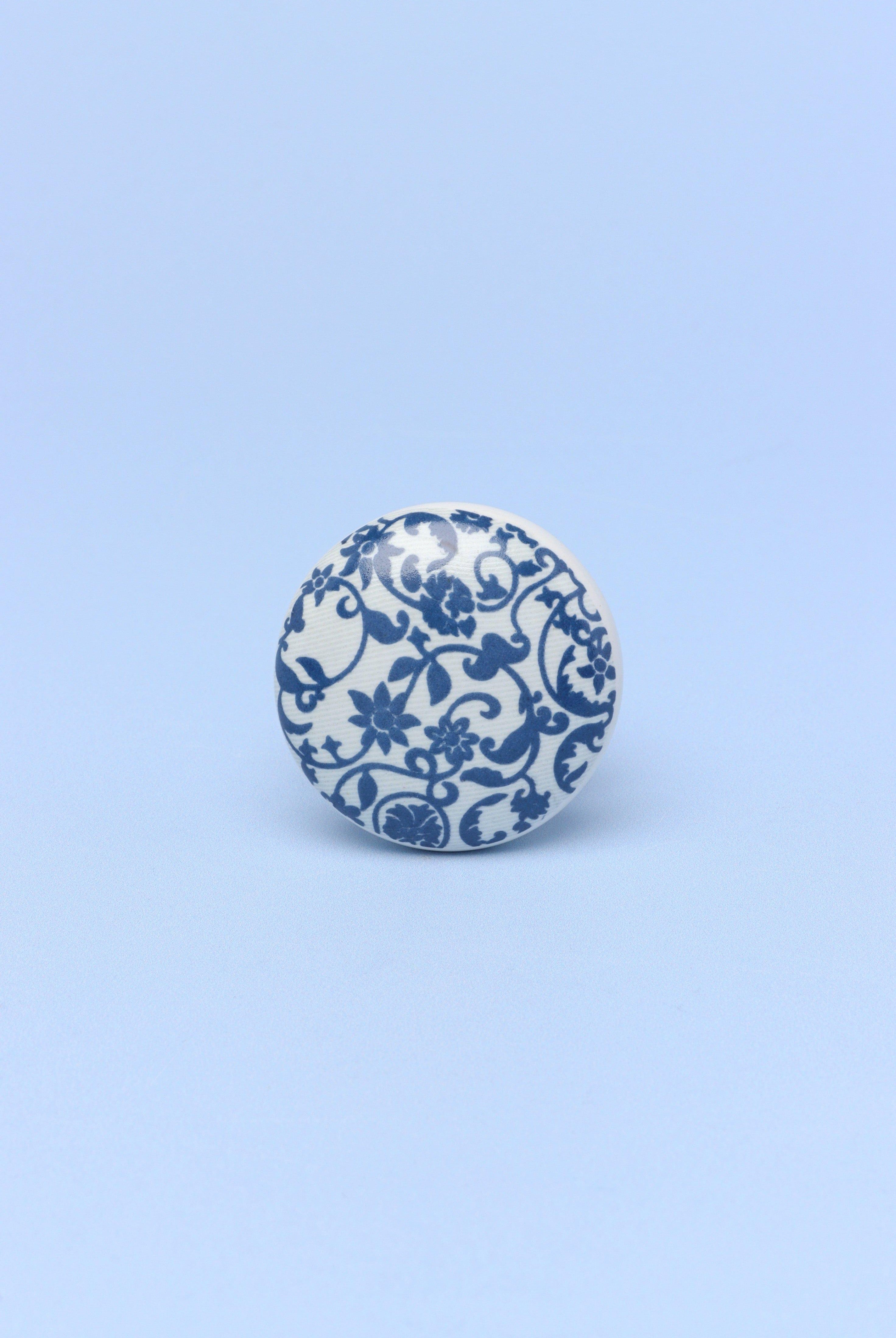 Royal Blue Handcrafted Ceramic Cupboard Knob and Drawer Handle - G Decor
