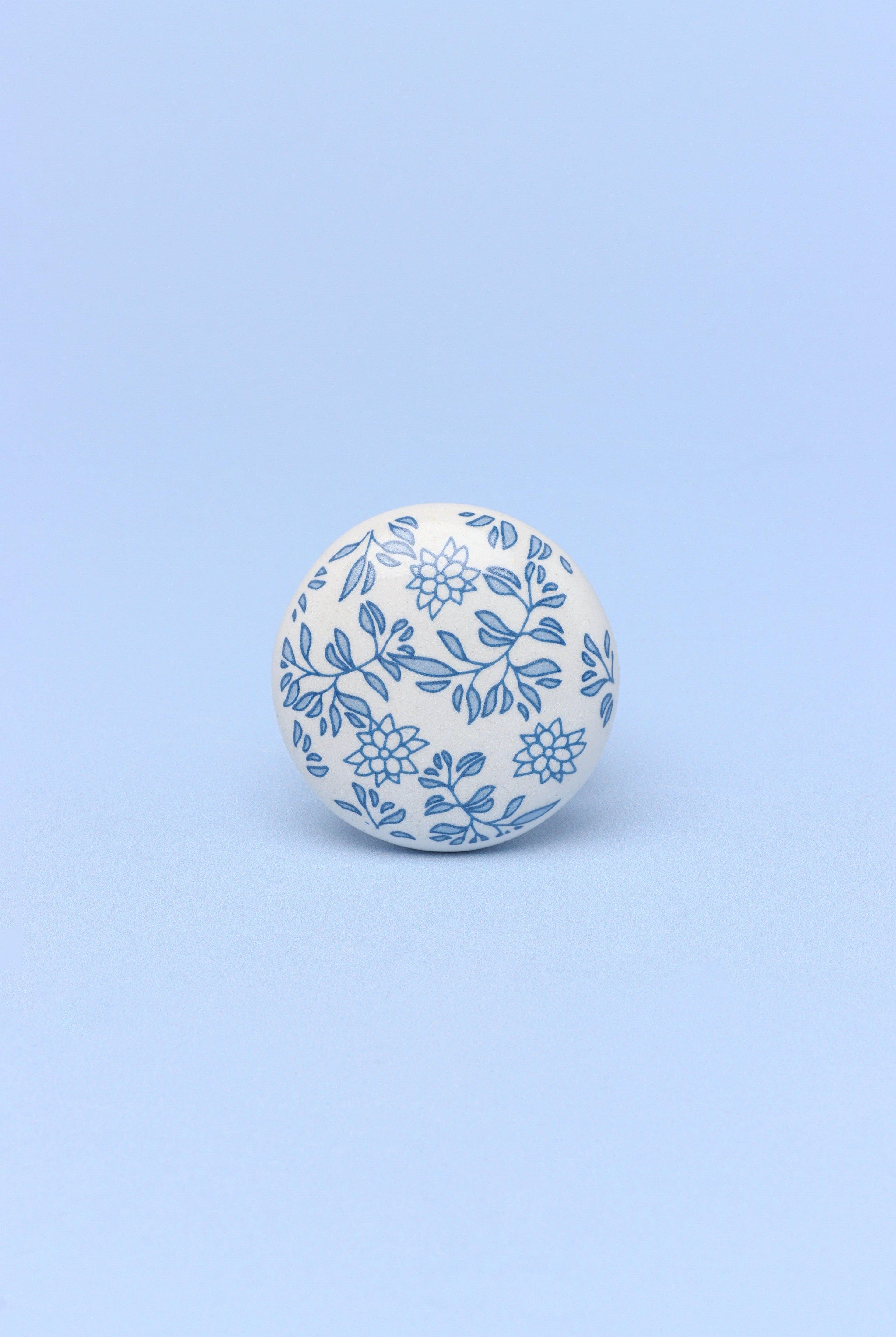 Royal Blue Handcrafted Ceramic Cupboard Knob and Drawer Handle - G Decor
