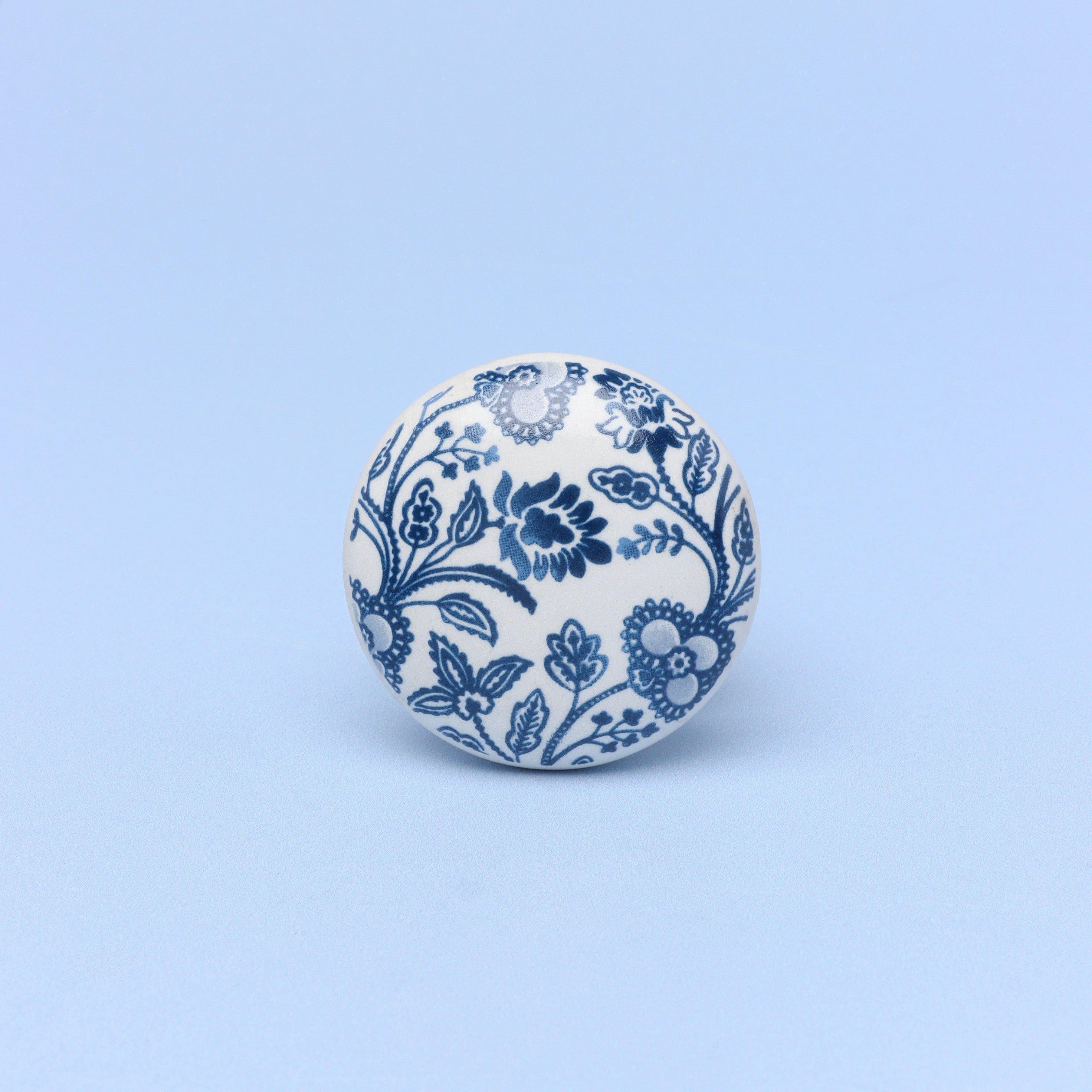 Royal Blue Handcrafted Ceramic Cupboard Knob and Drawer Handle - G Decor