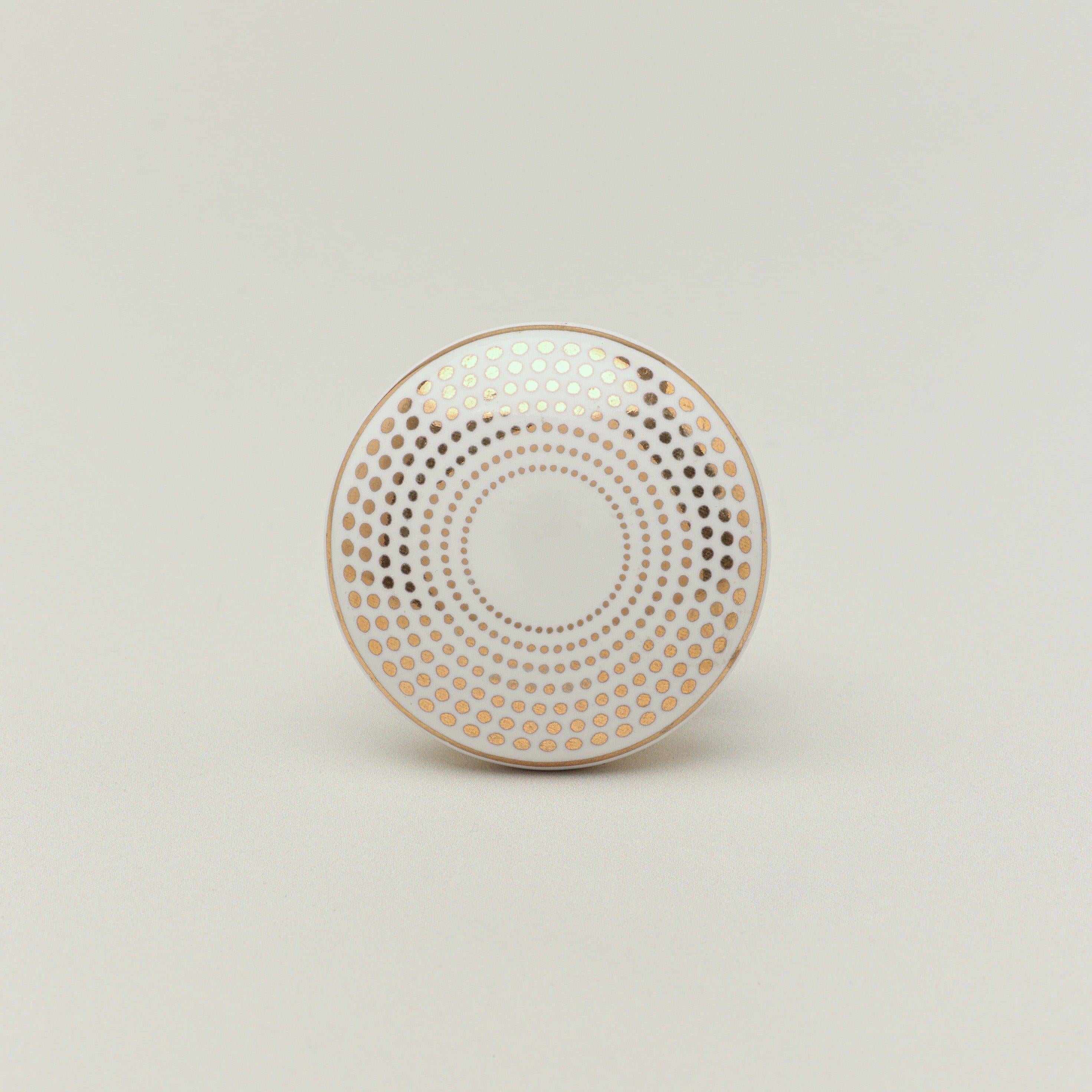 Royal Gold Ceramic Knob Luxury Door, Cupboard & Drawer Handle - G Decor