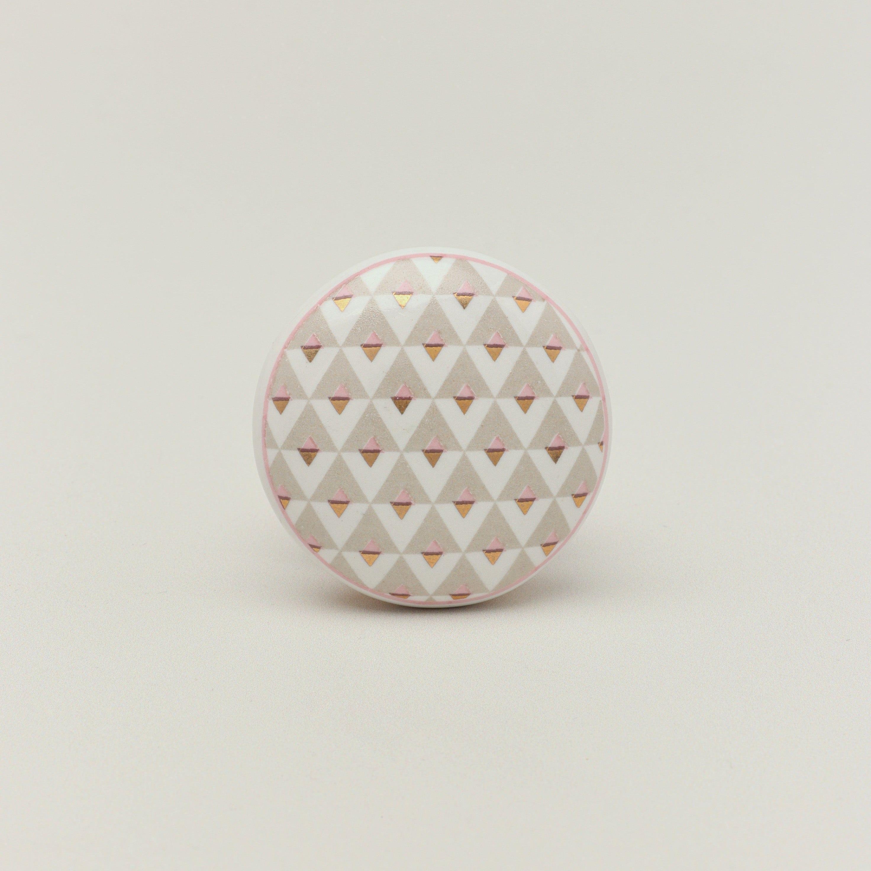 Royal Gold Ceramic Knob Luxury Door, Cupboard & Drawer Handle - G Decor