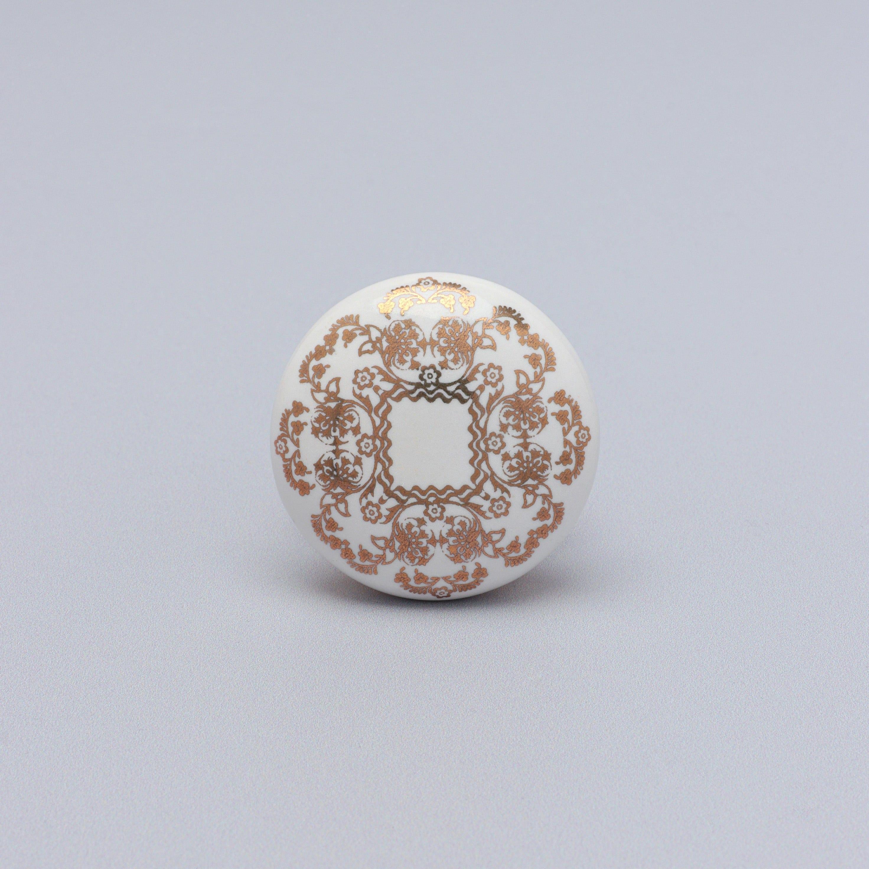 Royal Gold Family Ceramic Knob Luxury Door, Cupboard & Drawer Handle - G Decor