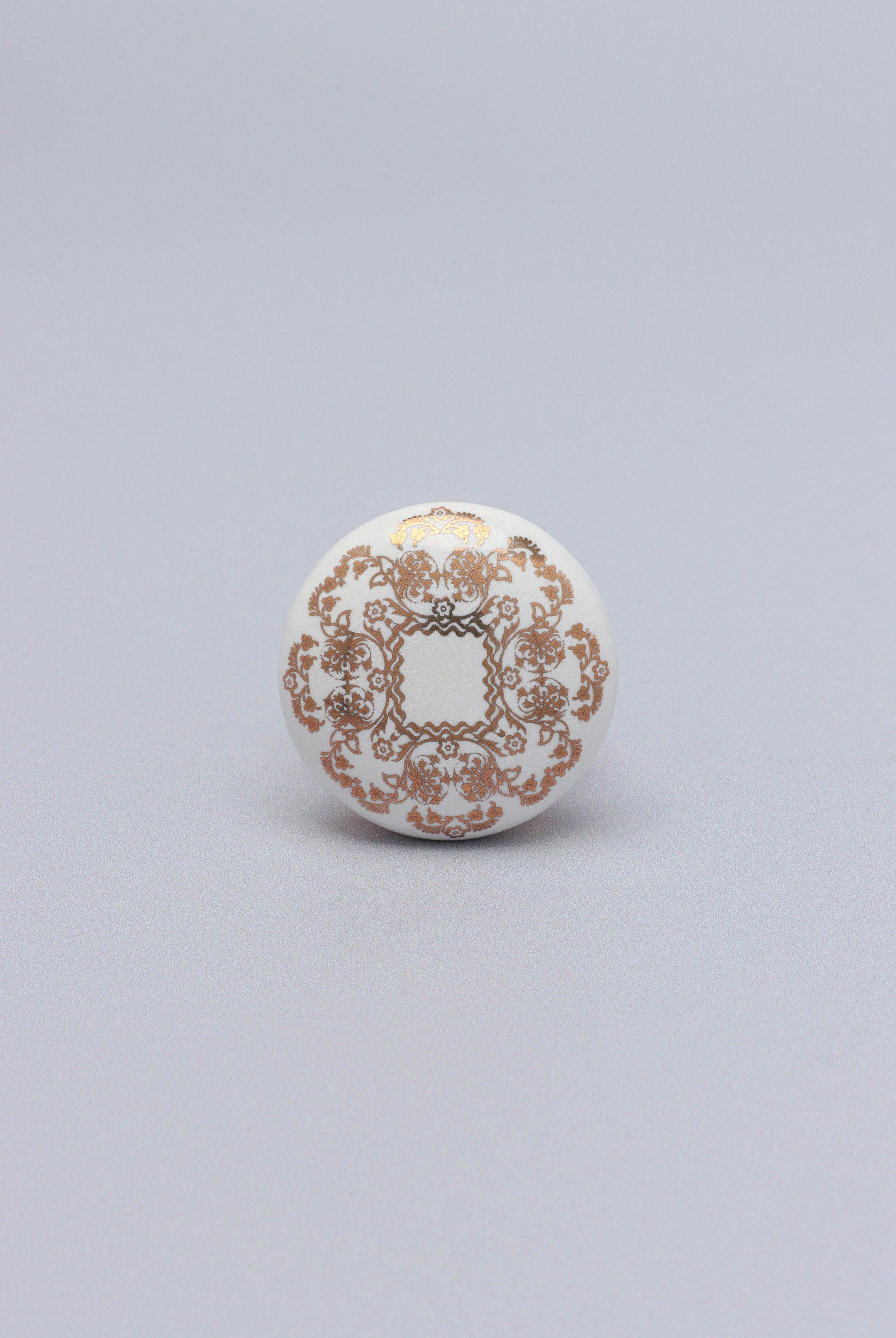 Royal Gold Family Ceramic Knob Luxury Door, Cupboard & Drawer Handle - G Decor