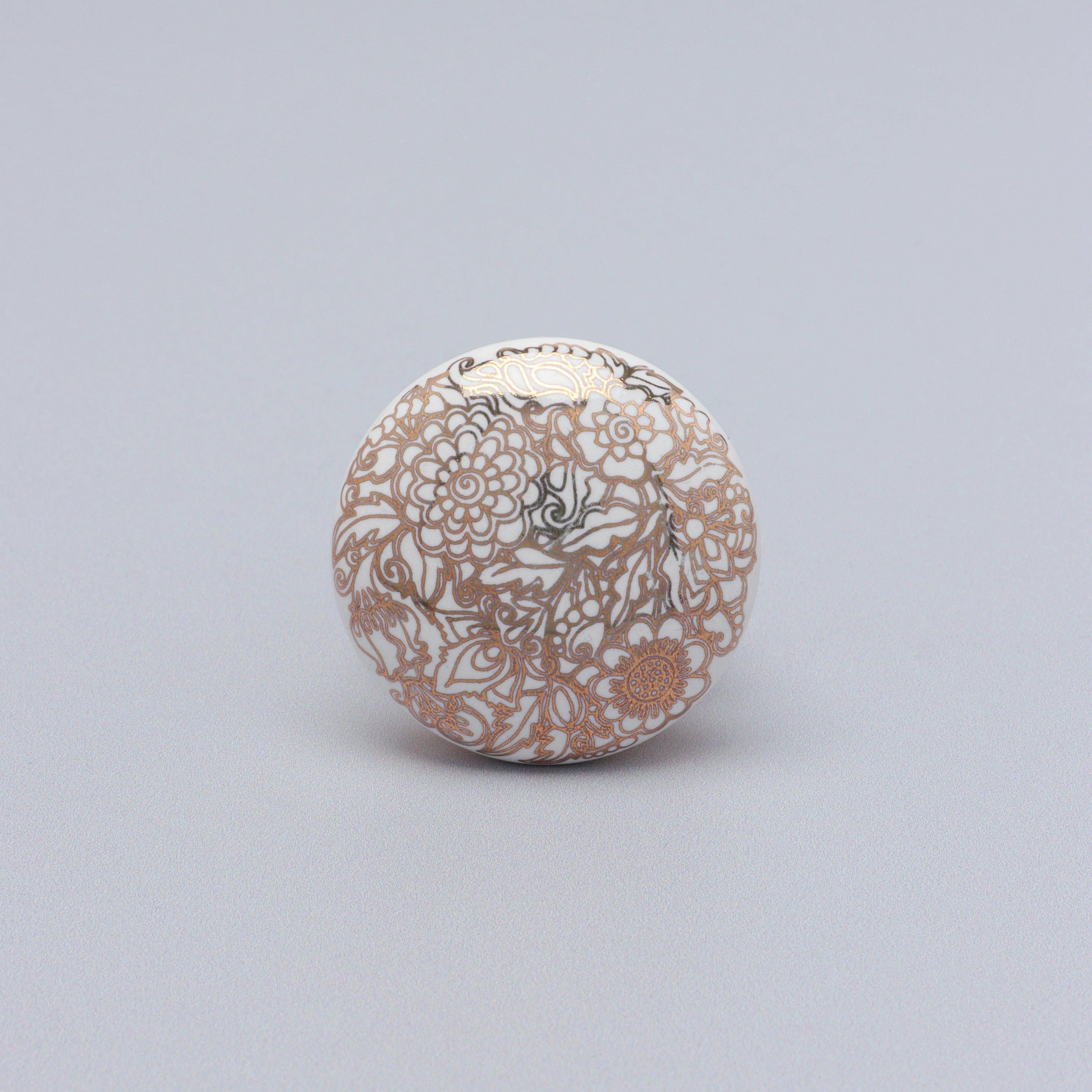 Royal Gold Family Ceramic Knob Luxury Door, Cupboard & Drawer Handle - G Decor