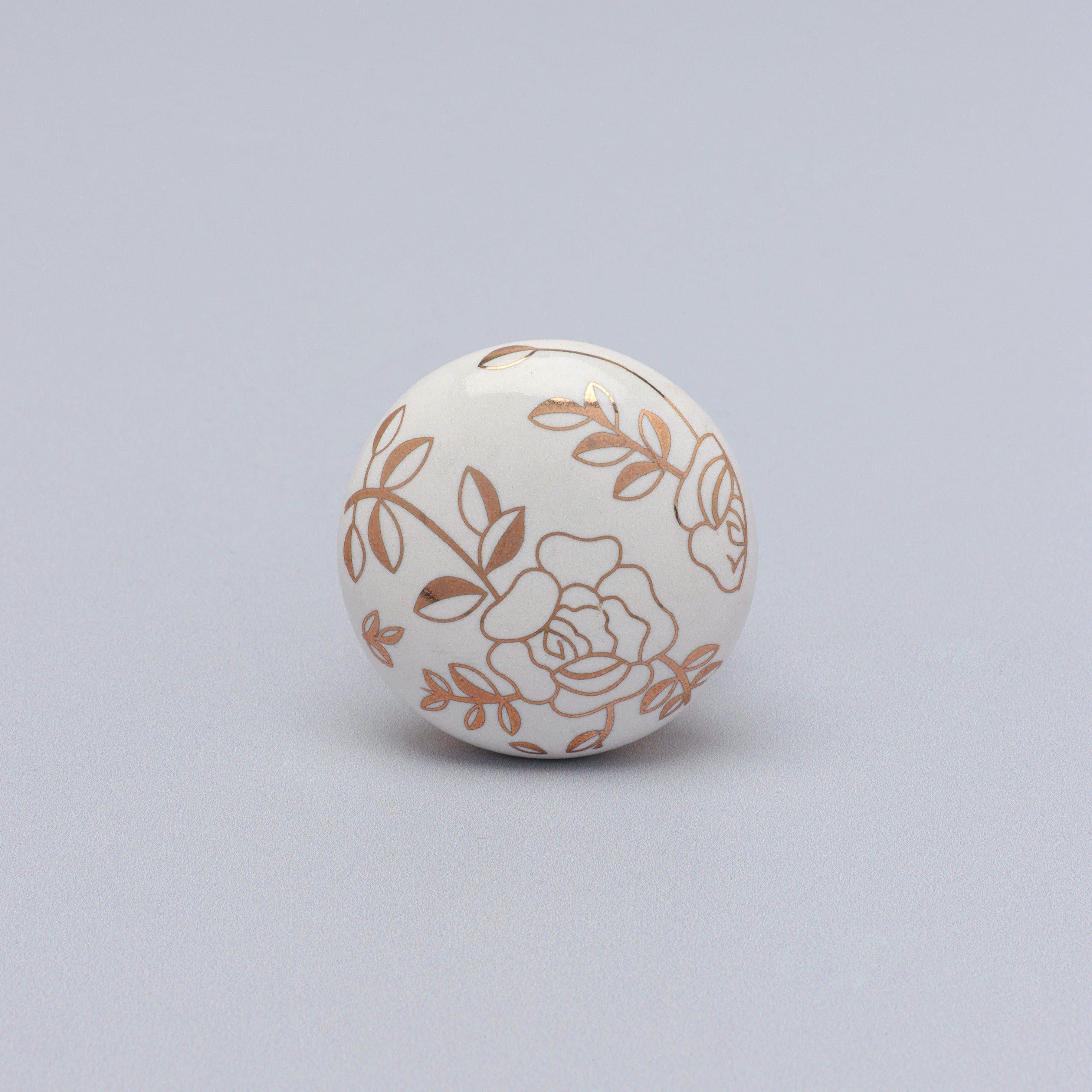 Royal Gold Family Ceramic Knob Luxury Door, Cupboard & Drawer Handle - G Decor