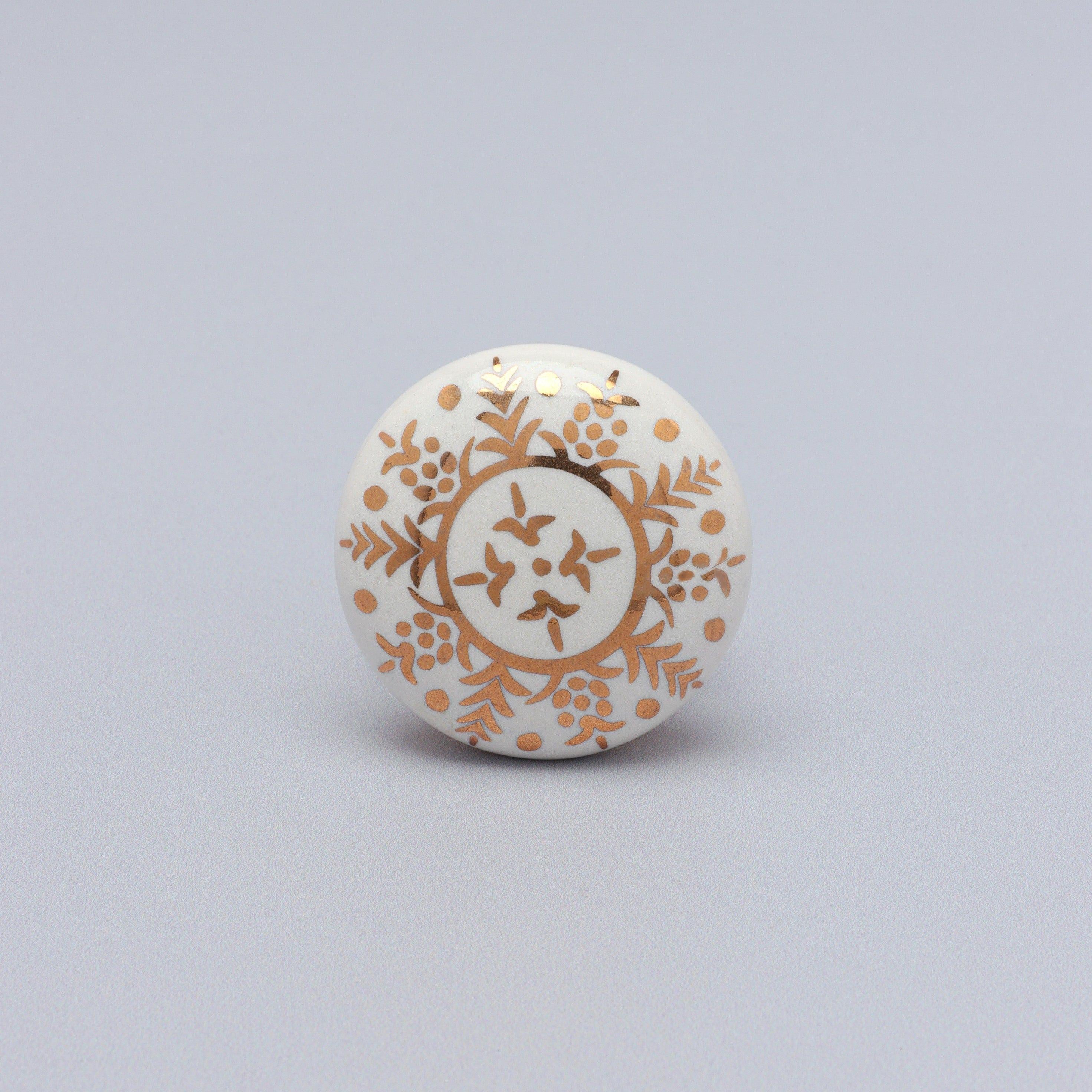 Royal Gold Family Ceramic Knob Luxury Door, Cupboard & Drawer Handle - G Decor