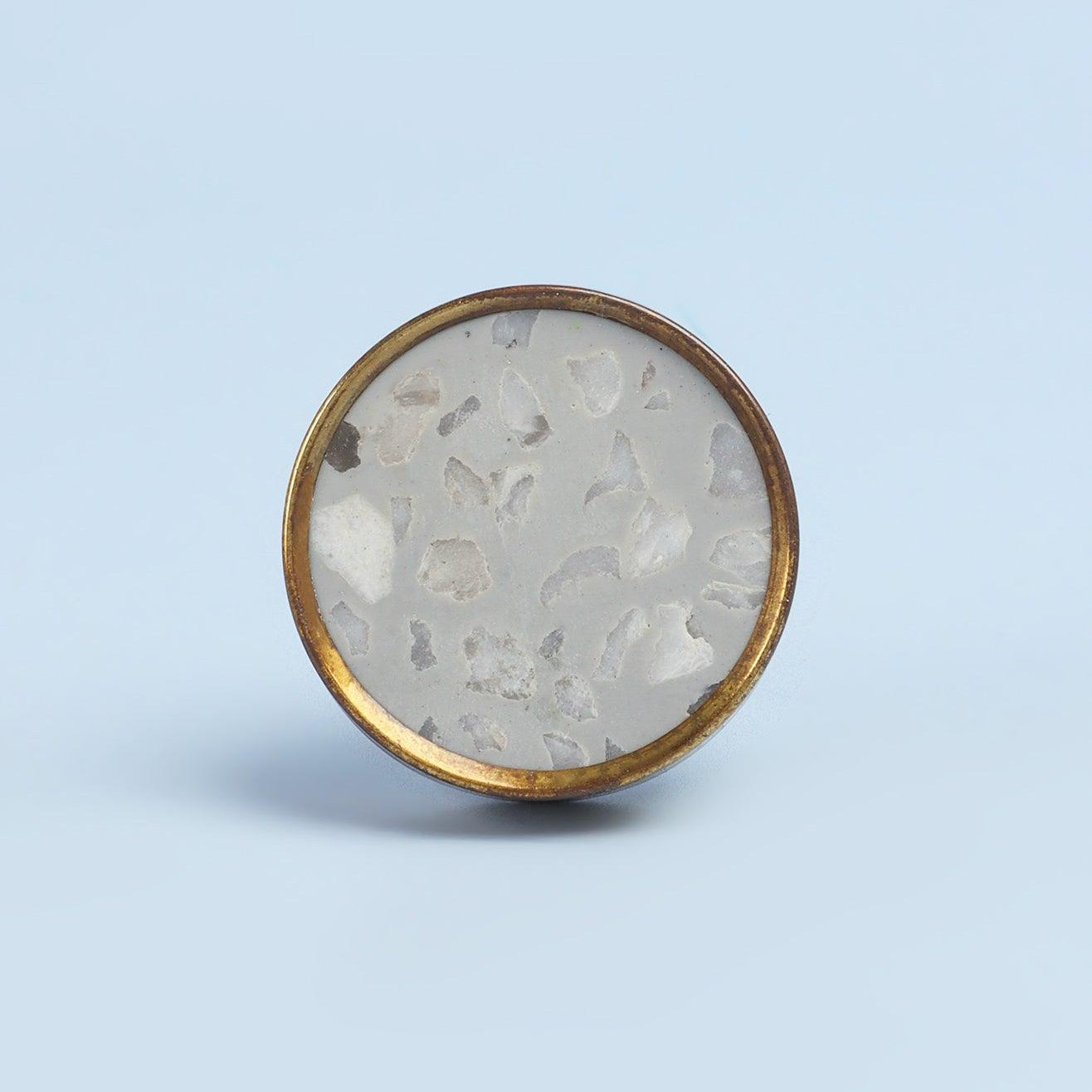 Santorini Pebble Rock Brass Pull Door Knob - G Decor