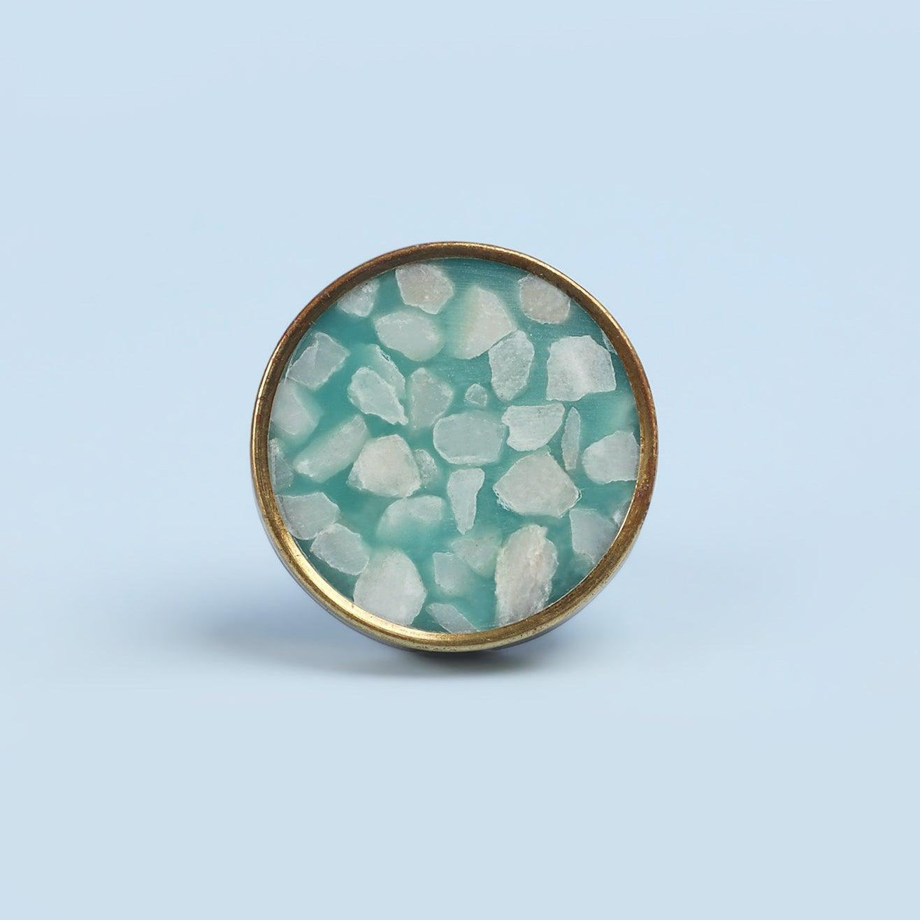 Santorini Pebble Rock Brass Pull Door Knob - G Decor