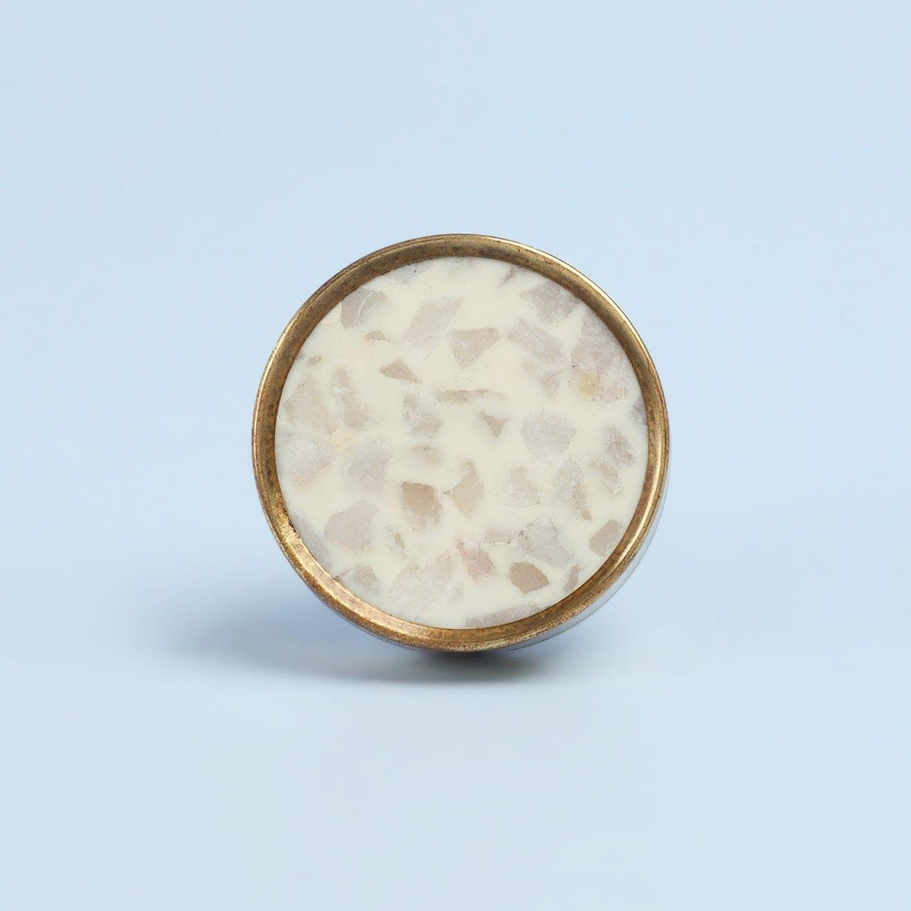 Santorini Pebble Rock Brass Pull Door Knob - G Decor