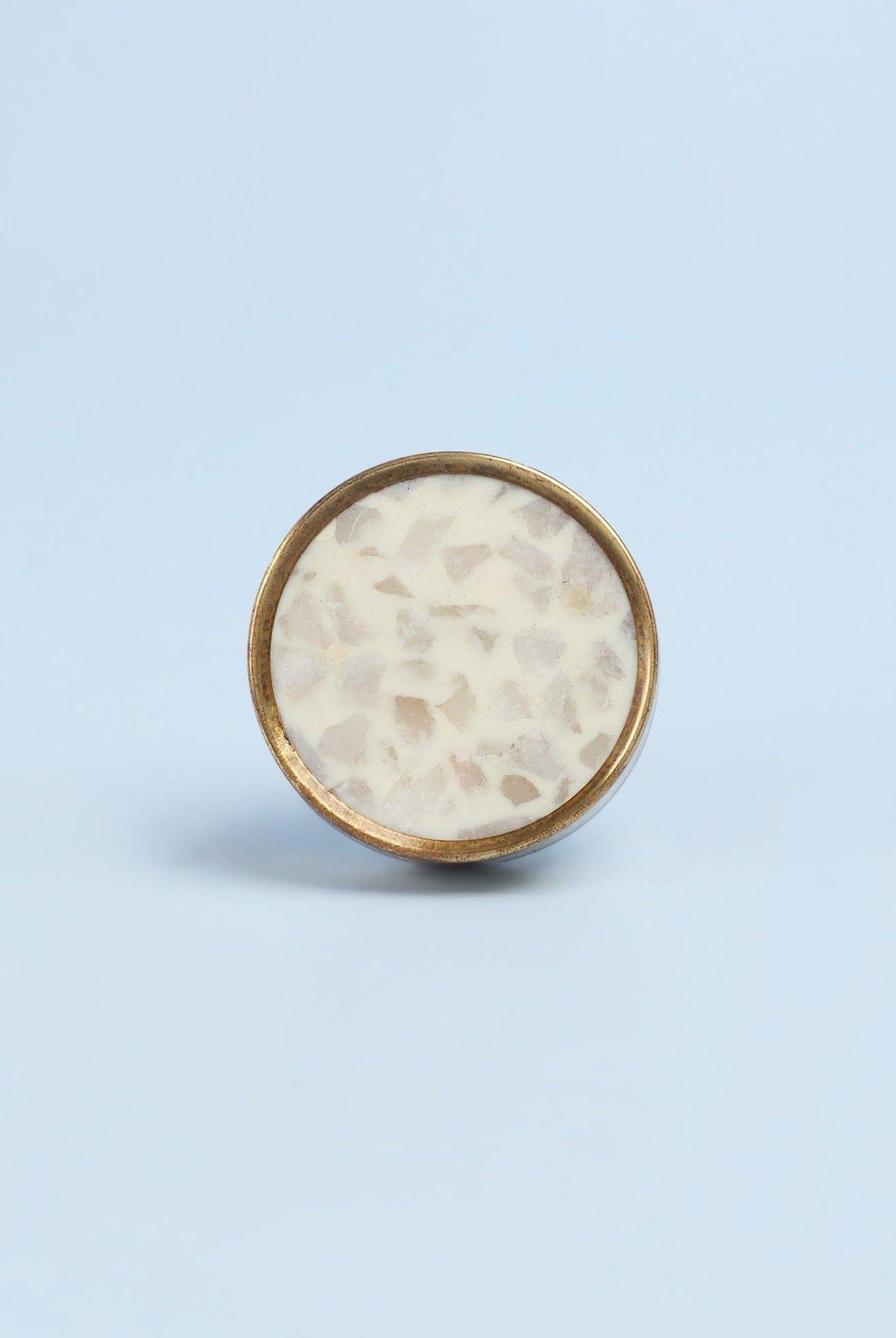 Santorini Pebble Rock Brass Pull Door Knob - G Decor