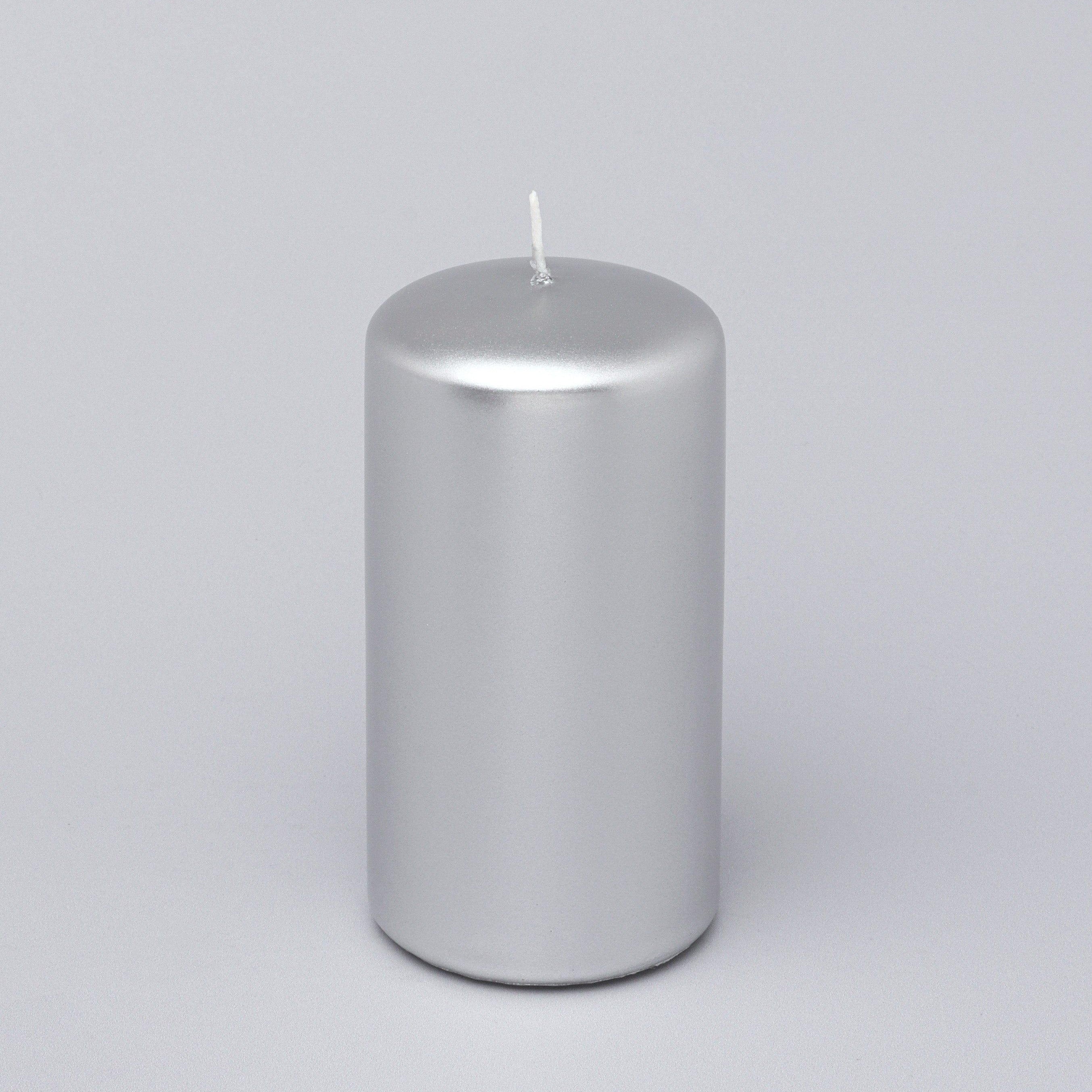 Satinea Varnished Shimmer Pillar Candle Elegant Home Glow With A Satin Finish - G Decor