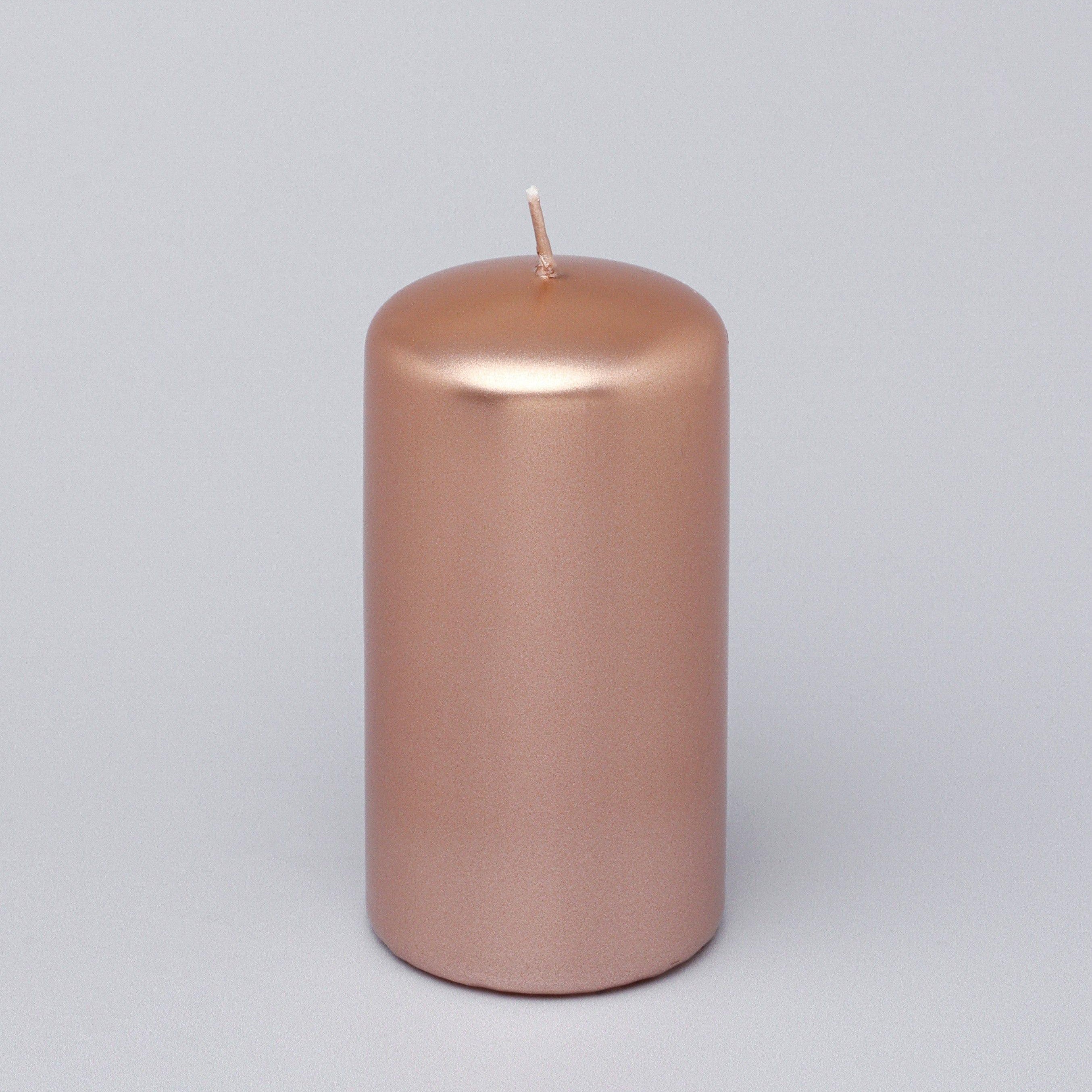 Satinea Varnished Shimmer Pillar Candle Elegant Home Glow With A Satin Finish - G Decor