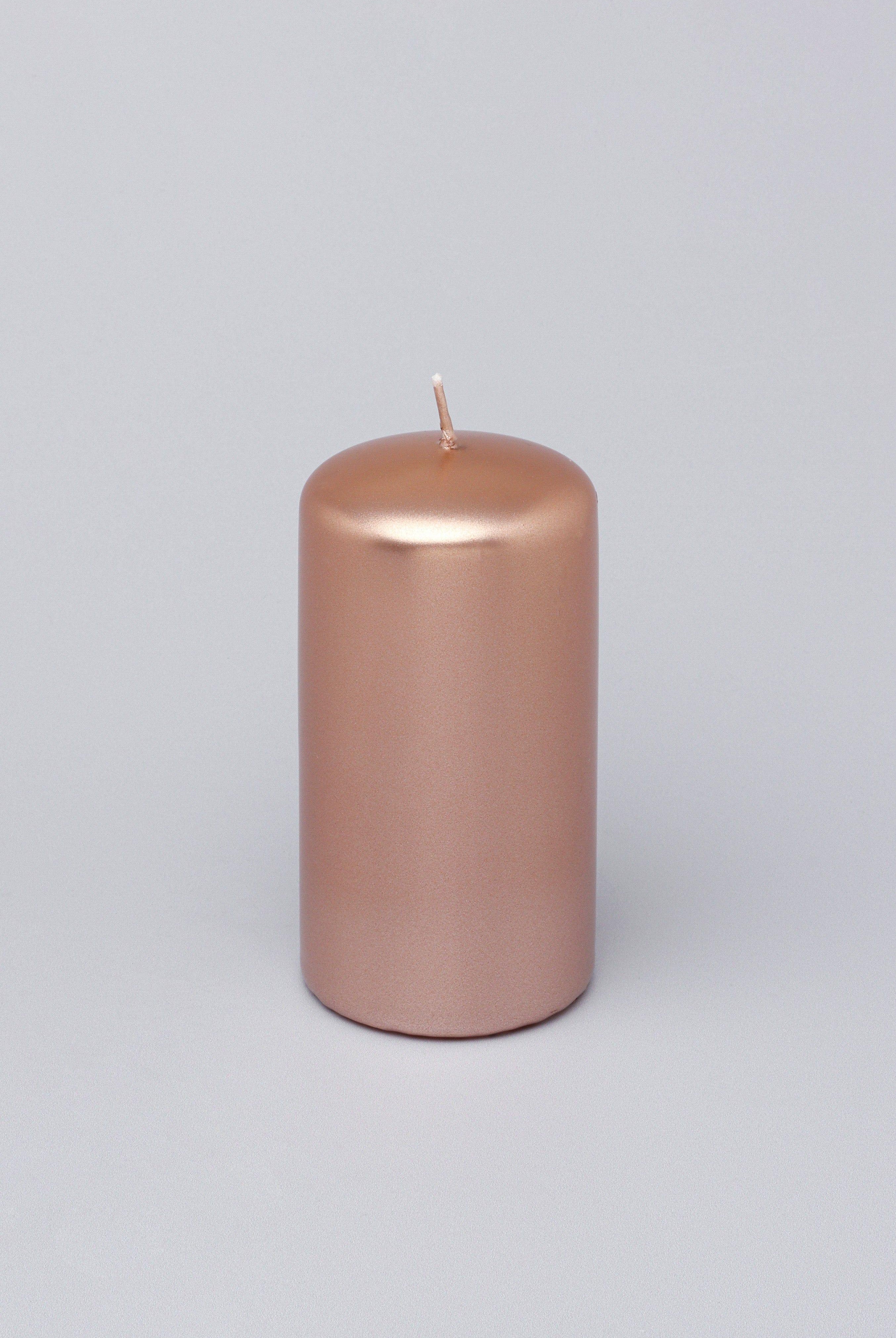 Satinea Varnished Shimmer Pillar Candle Elegant Home Glow With A Satin Finish - G Decor