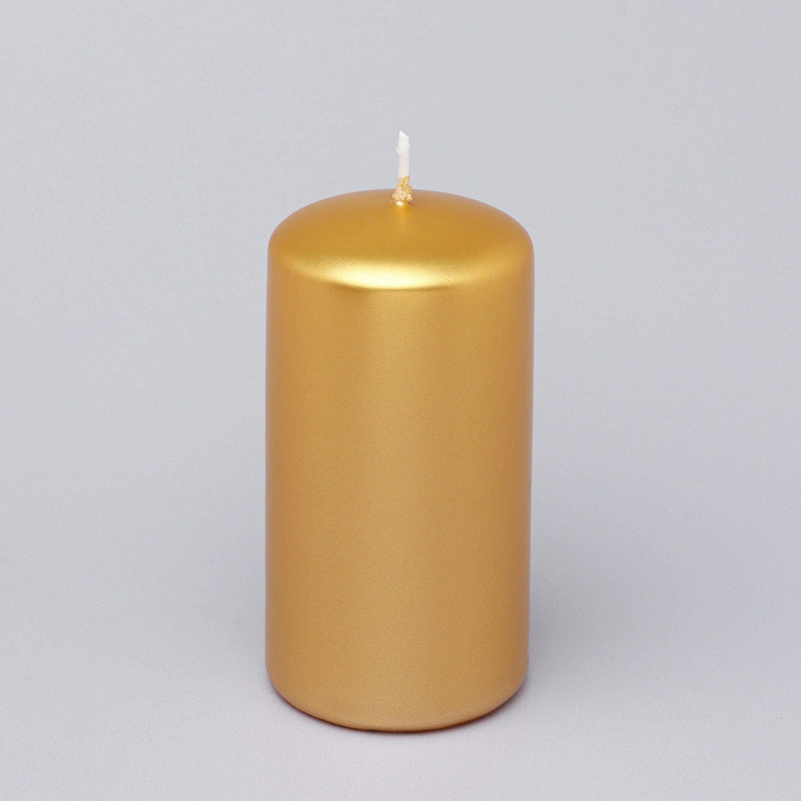 Satinea Varnished Shimmer Pillar Candle Elegant Home Glow With A Satin Finish - G Decor