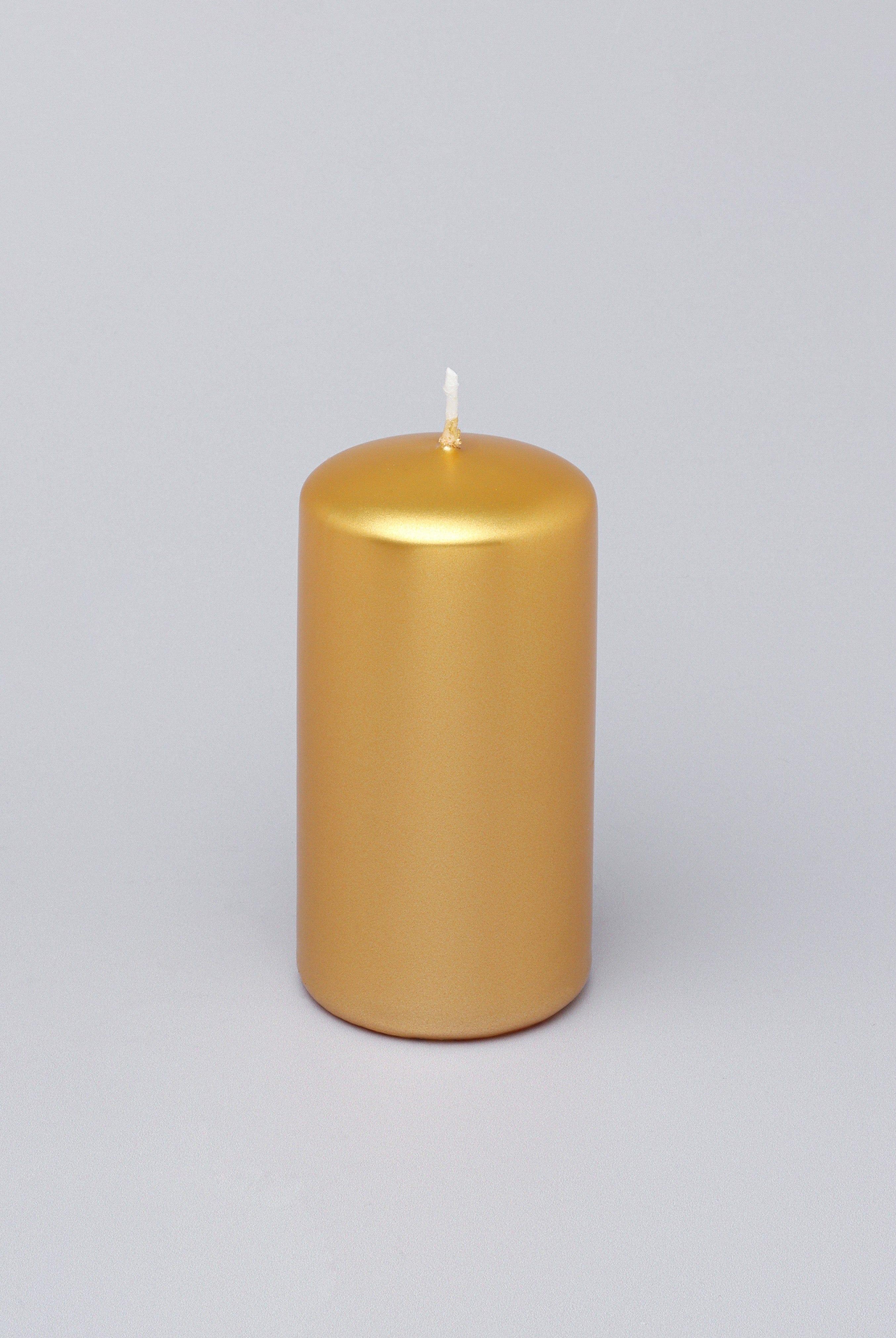Satinea Varnished Shimmer Pillar Candle Elegant Home Glow With A Satin Finish - G Decor