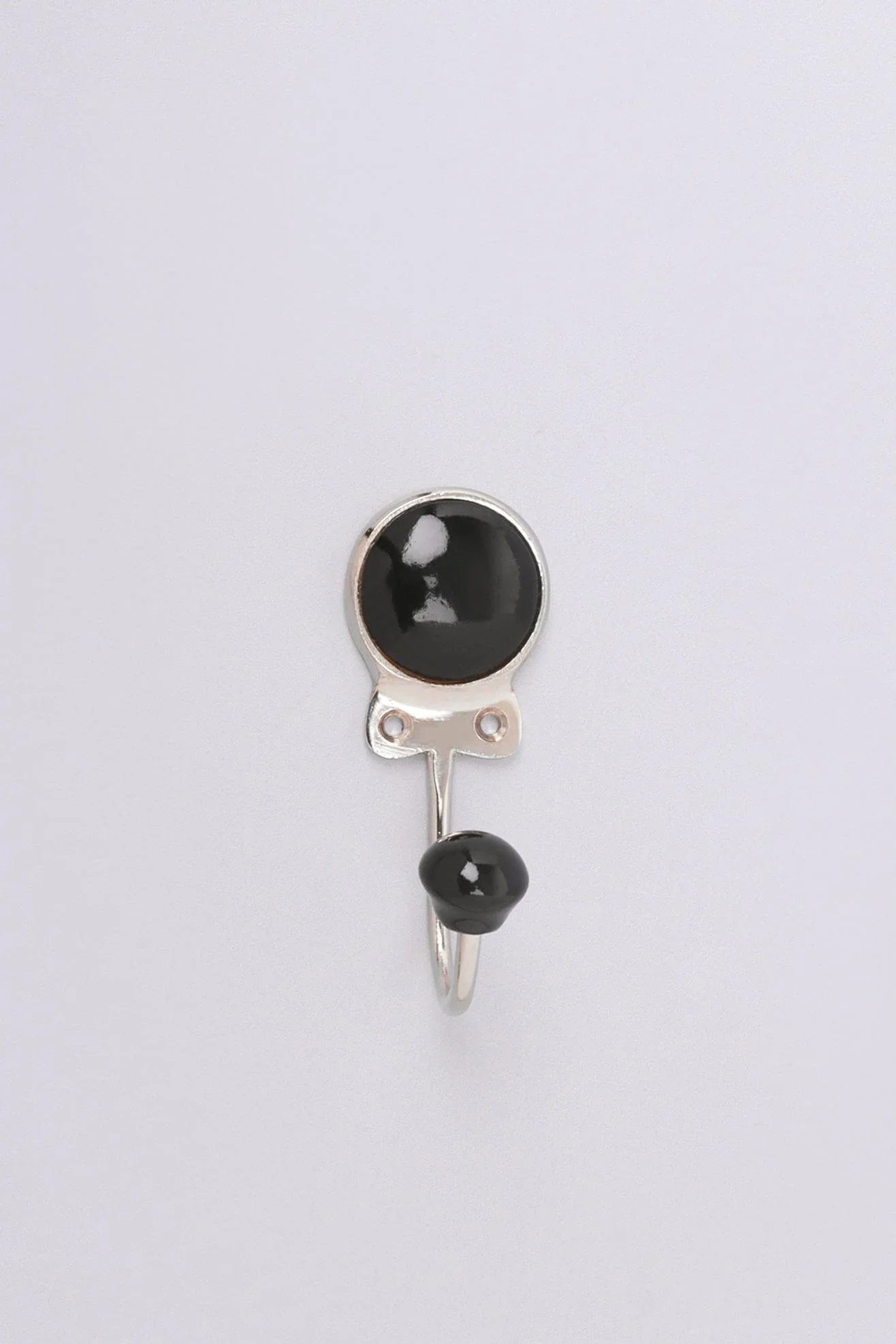 Savoy Ceramic Wall Hook in Inkwell Tones — alternate view, G Decor