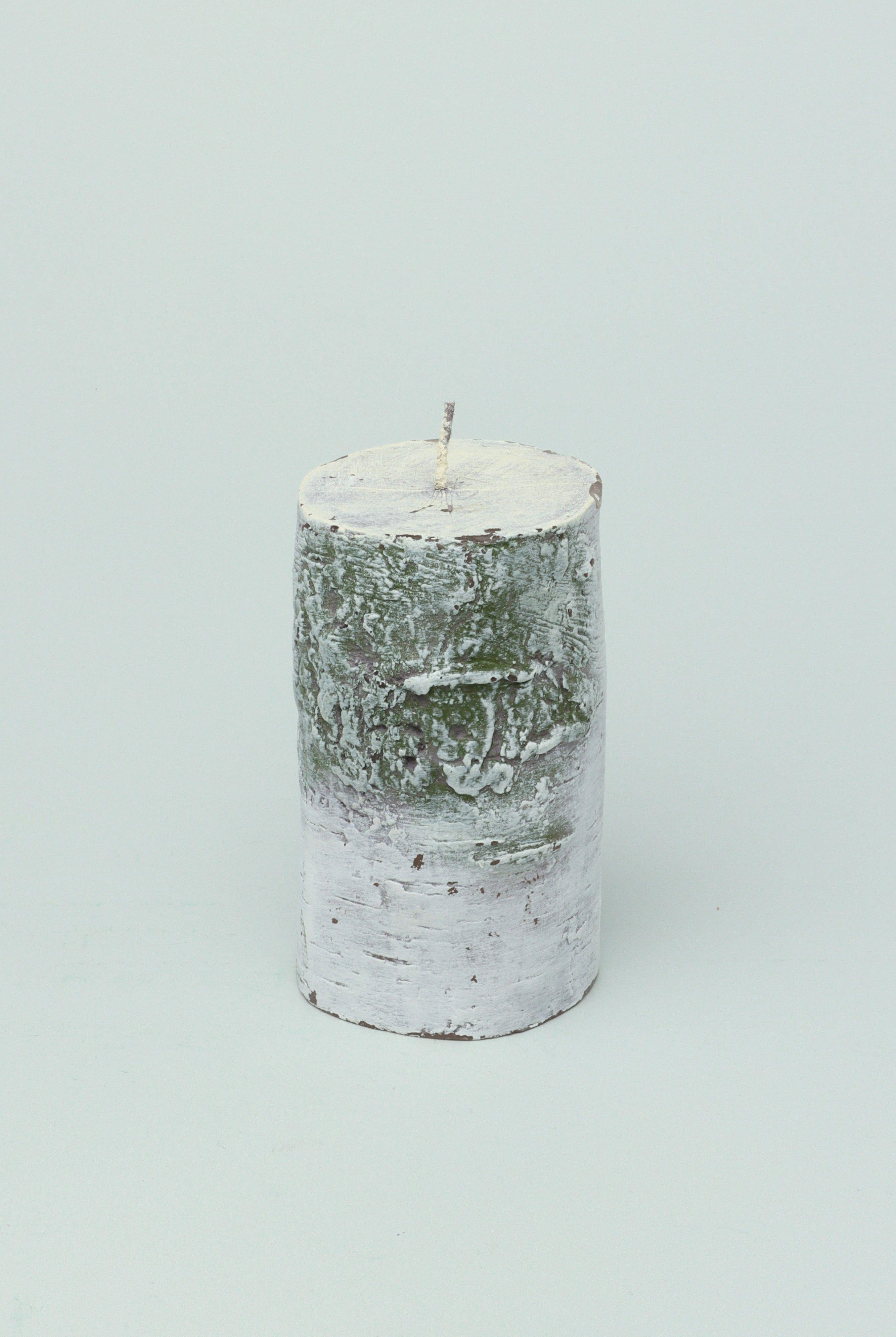 Scandinavian Hand-finished Birch Tree Pillar Candle Rustic Woodland Nordic Minimalist Decor - G Decor
