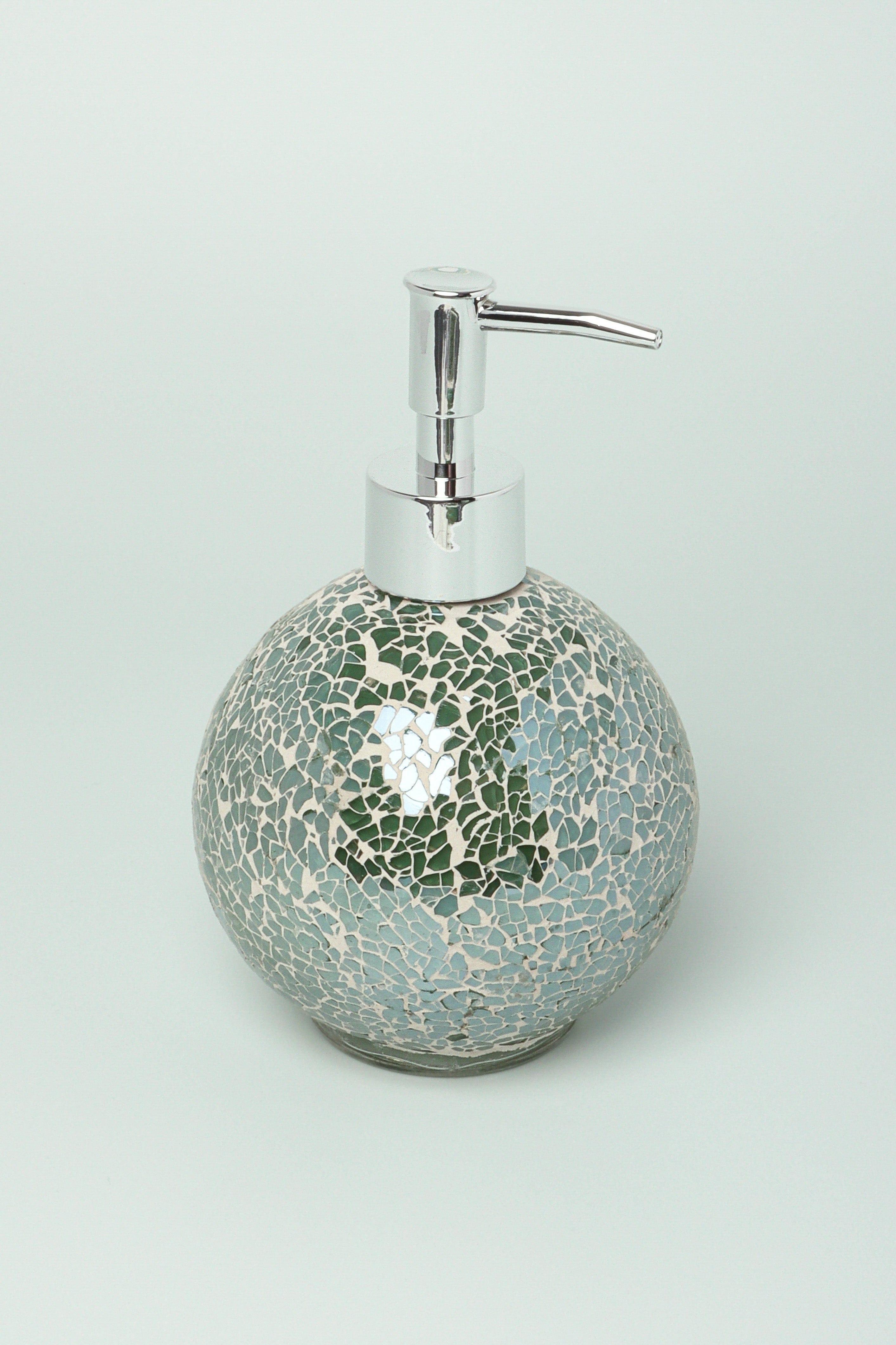 Set Of 3 Pieces Corfu Mosaic Emerald Bathroom Set - G Decor