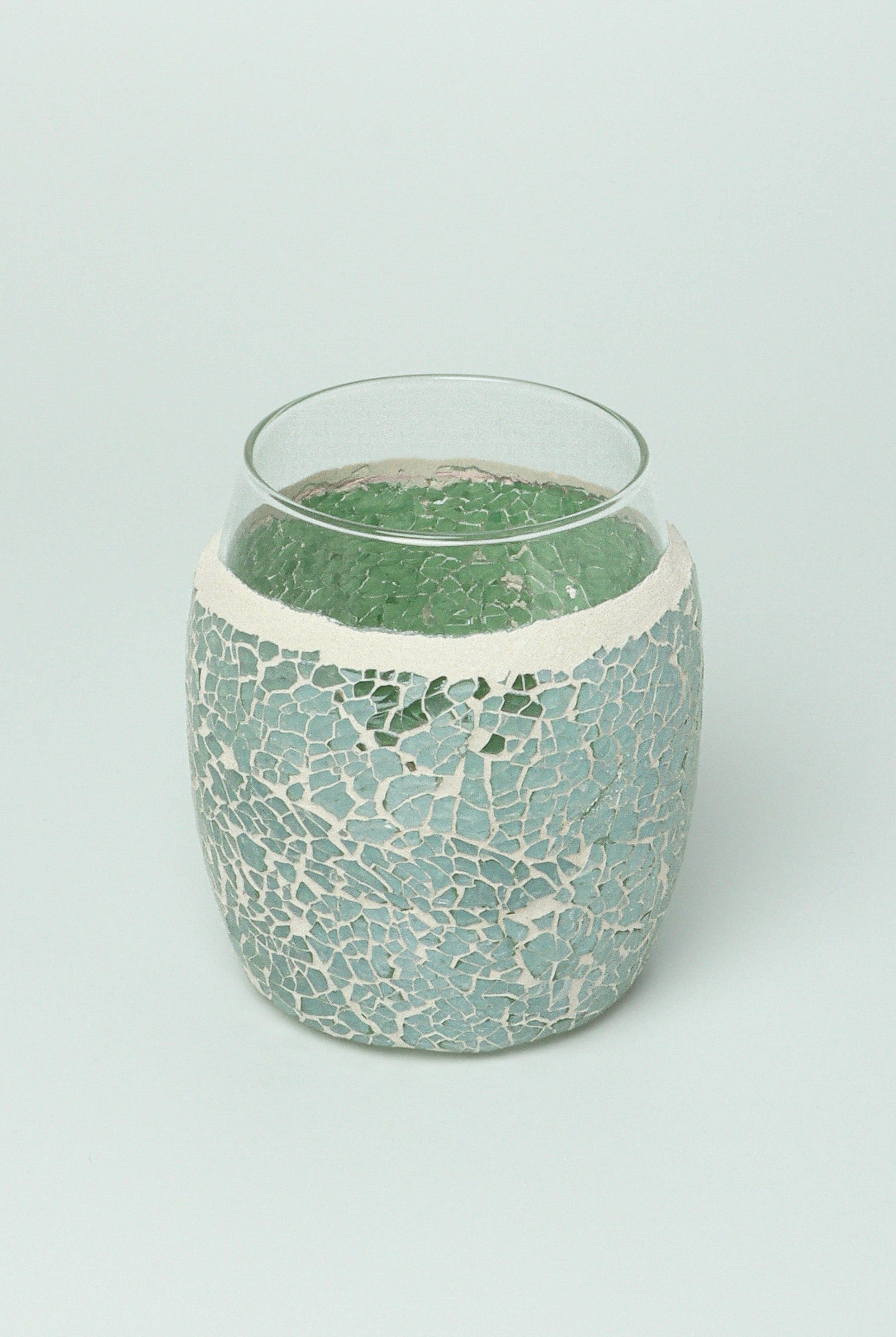 Set Of 3 Pieces Corfu Mosaic Emerald Bathroom Set - G Decor